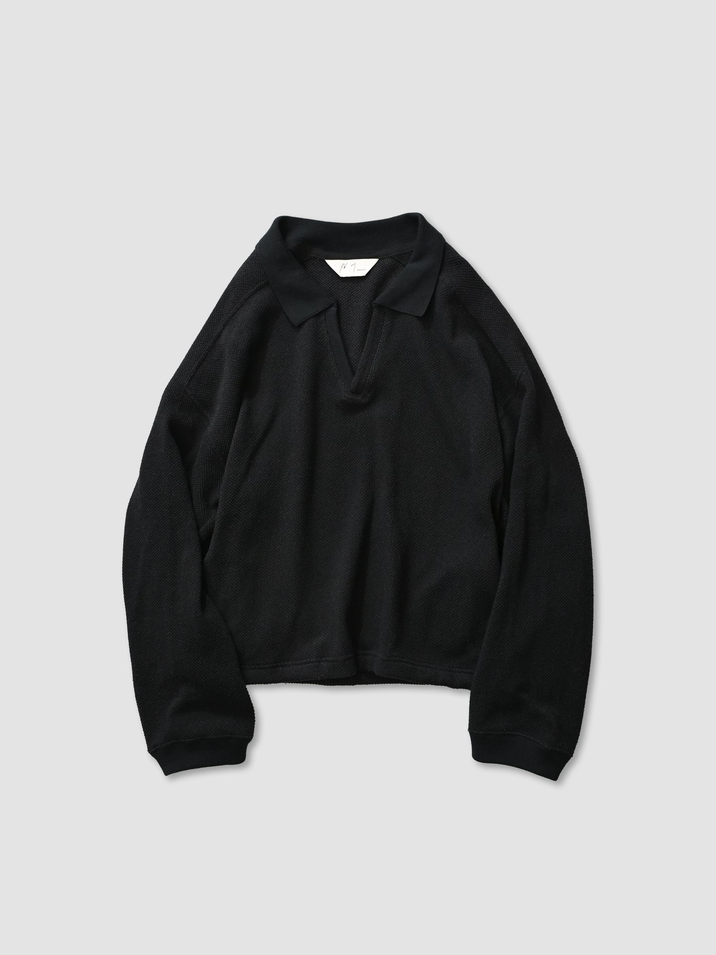 ANCELLM / S/C SKIPPER PULLOVER -BLACK
