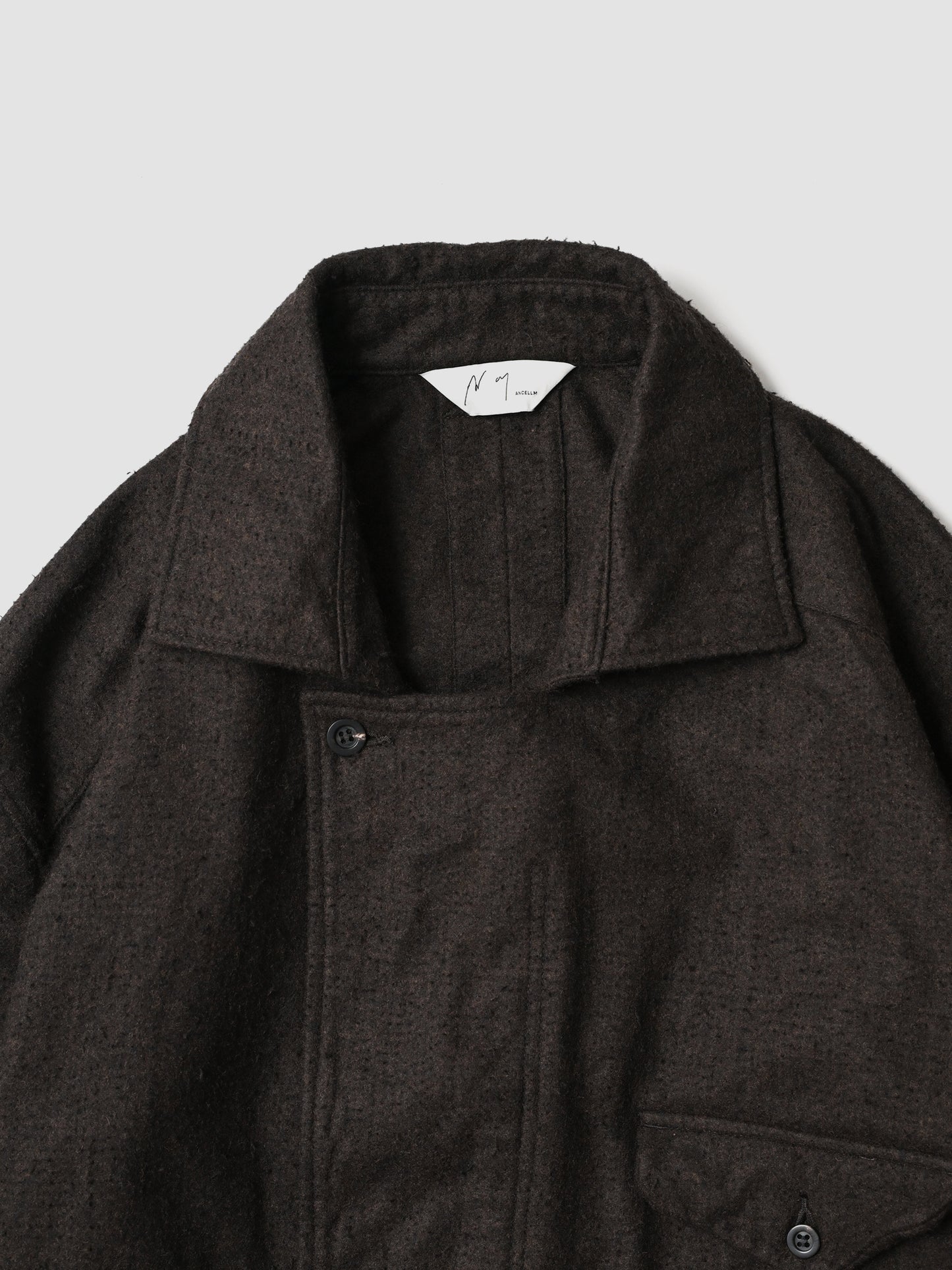 ANCELLM / PILLING WOOL DOUBLE BLOUSON -BROWN