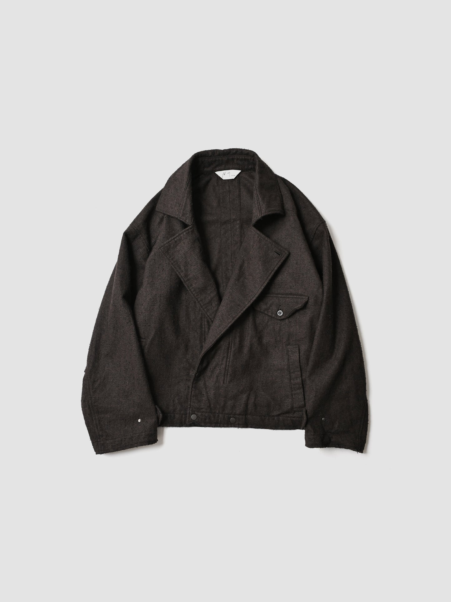 ANCELLM / PILLING WOOL DOUBLE BLOUSON -BROWN