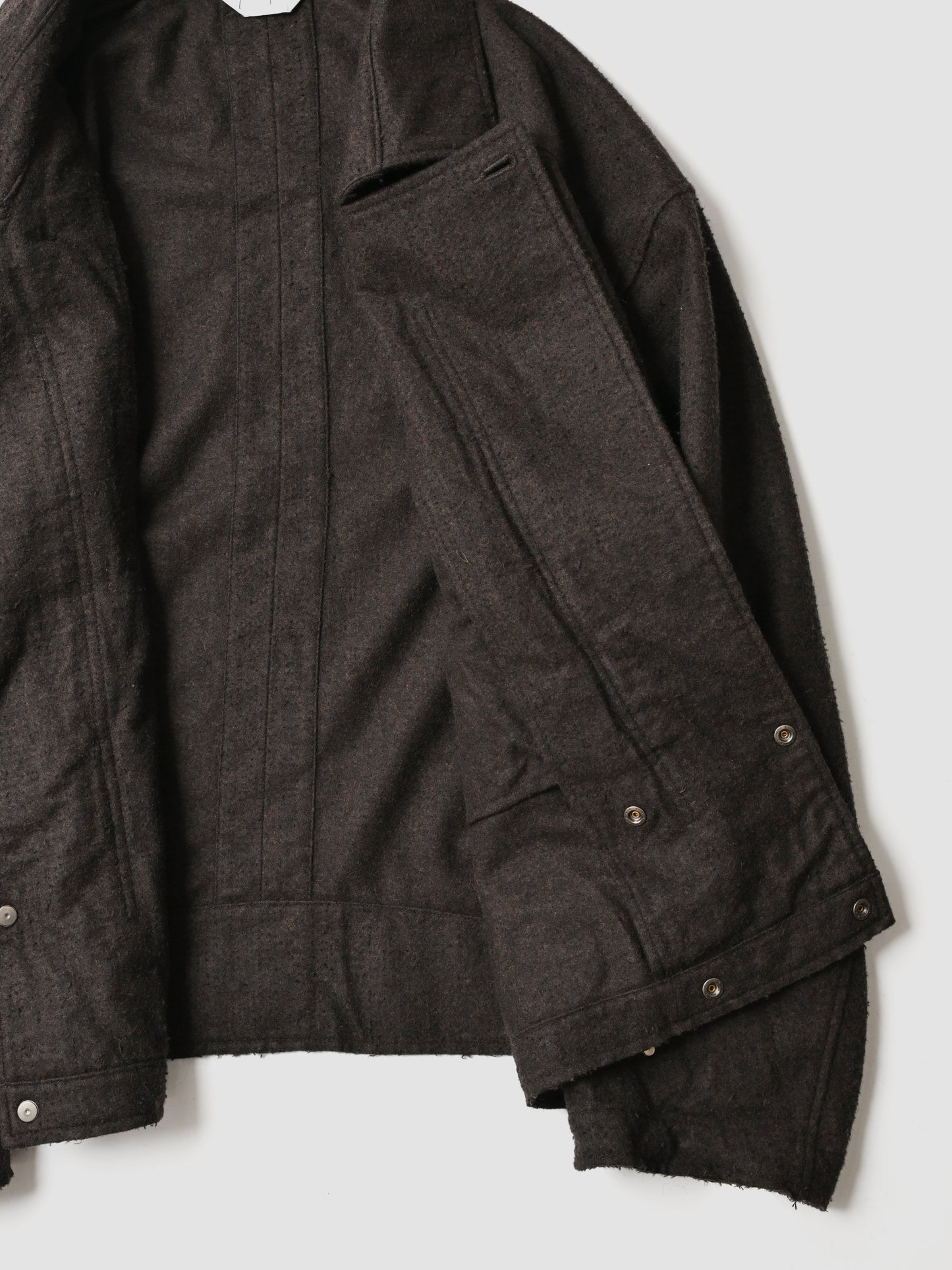 ANCELLM / PILLING WOOL DOUBLE BLOUSON -BROWN