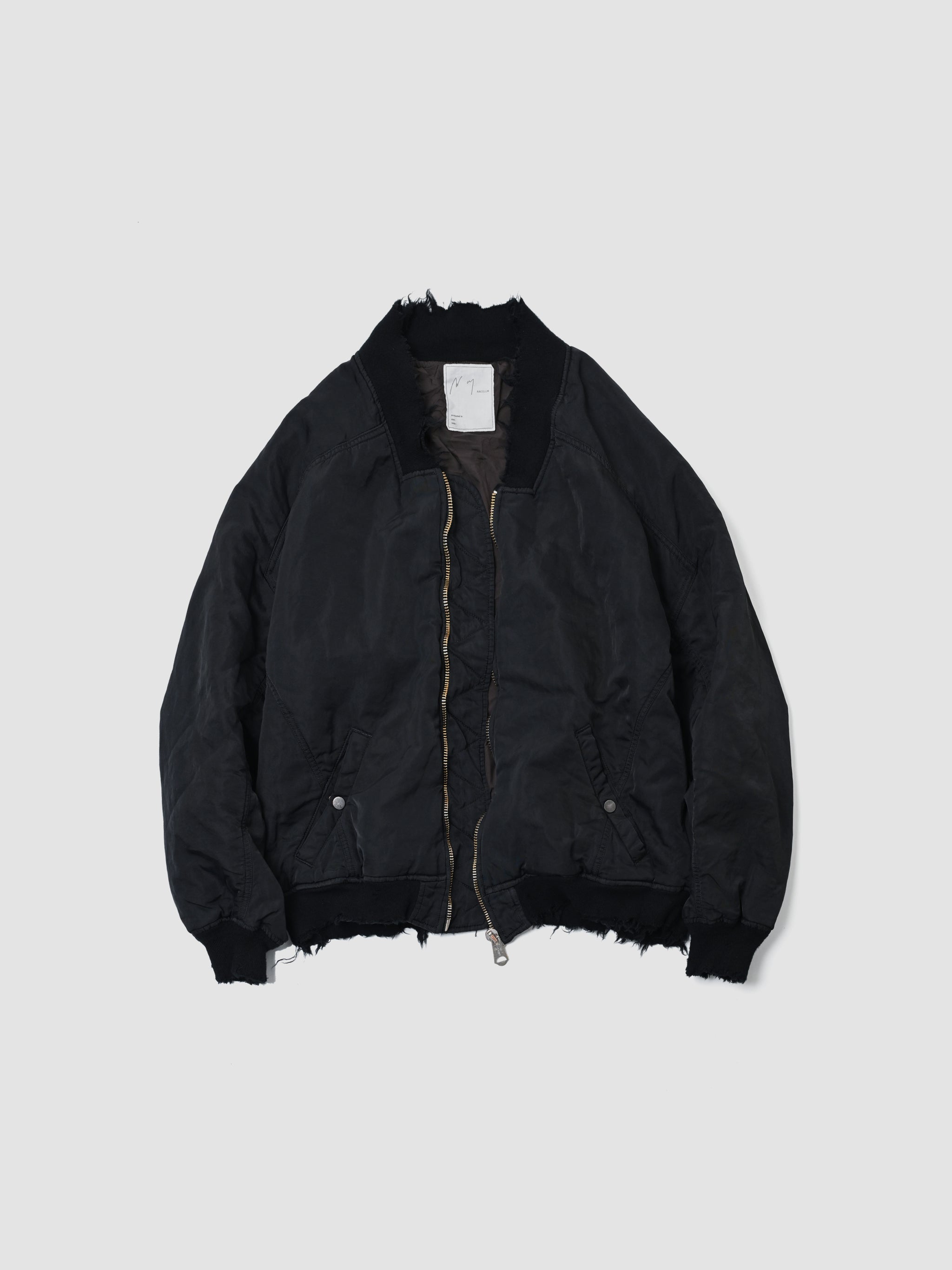 ANCELLM FADED BOMBER JACKET Size3 Black