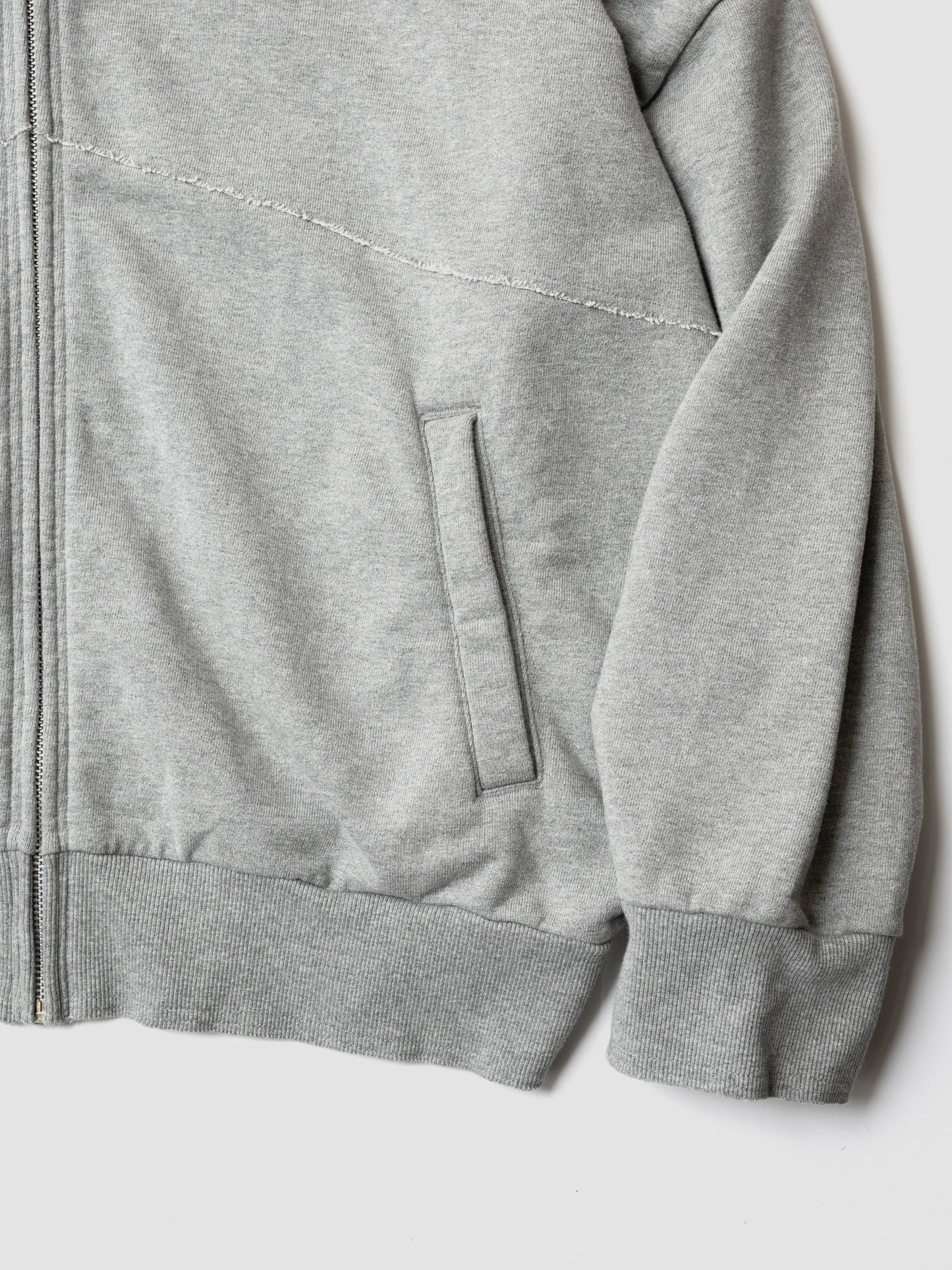 Antwort / CUT OFF ZIP HOODIE -HEATHER GRAY