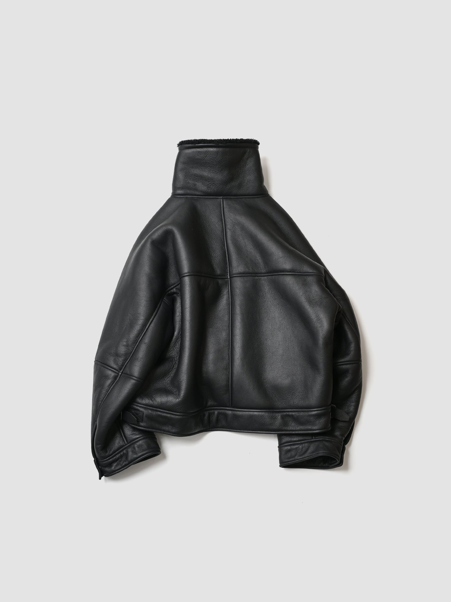 ANCELLM / MOUTON DOUBLE JACKET -BLACK×BLACK