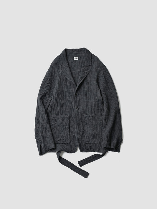 POSTELEGANT / Wool Rever Fulling Jacket -HEATHER CHARCOAL