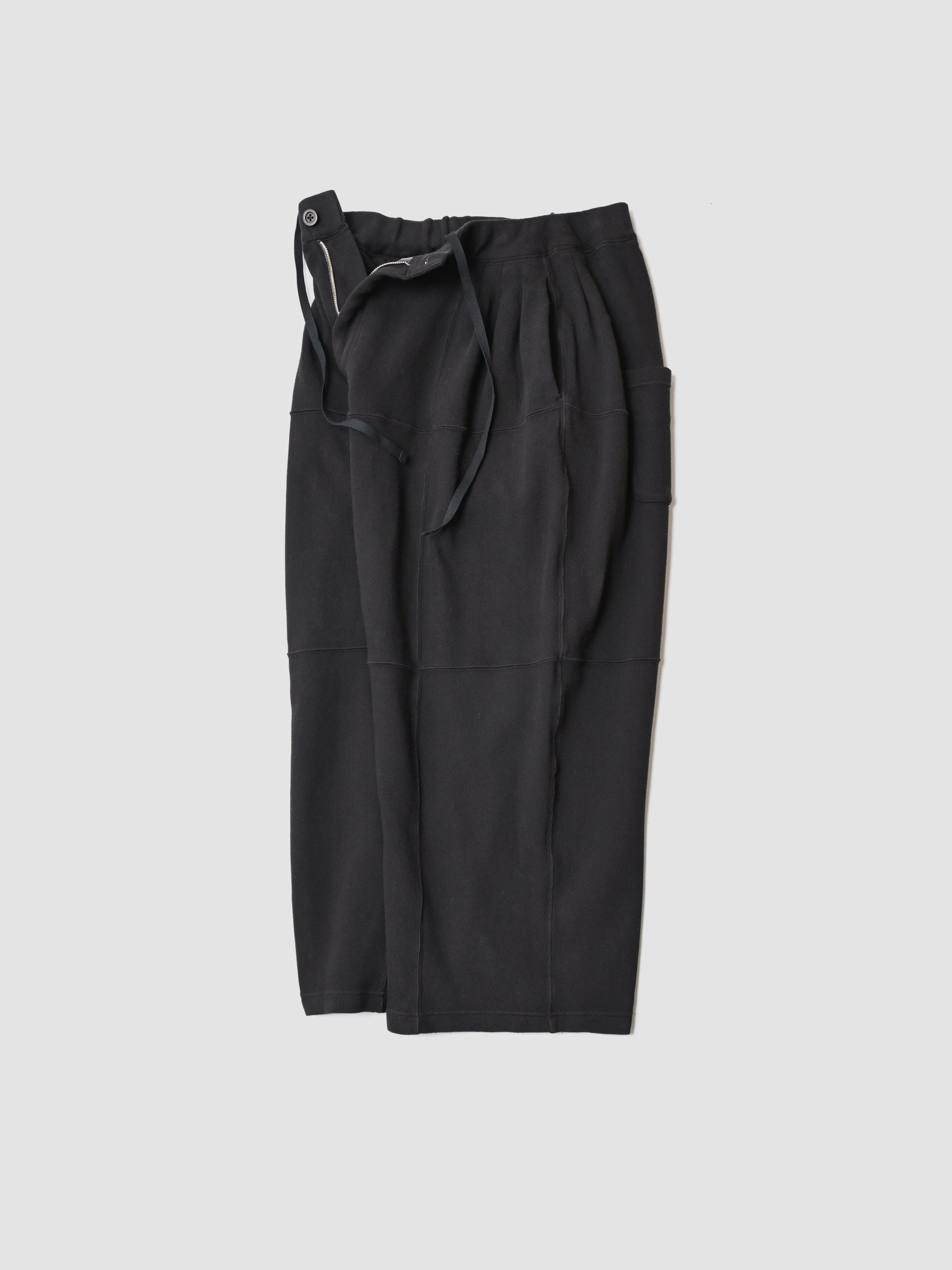 ANCELLM / SMOOTH PANEL WIDE SLACKS -BLACK – and father