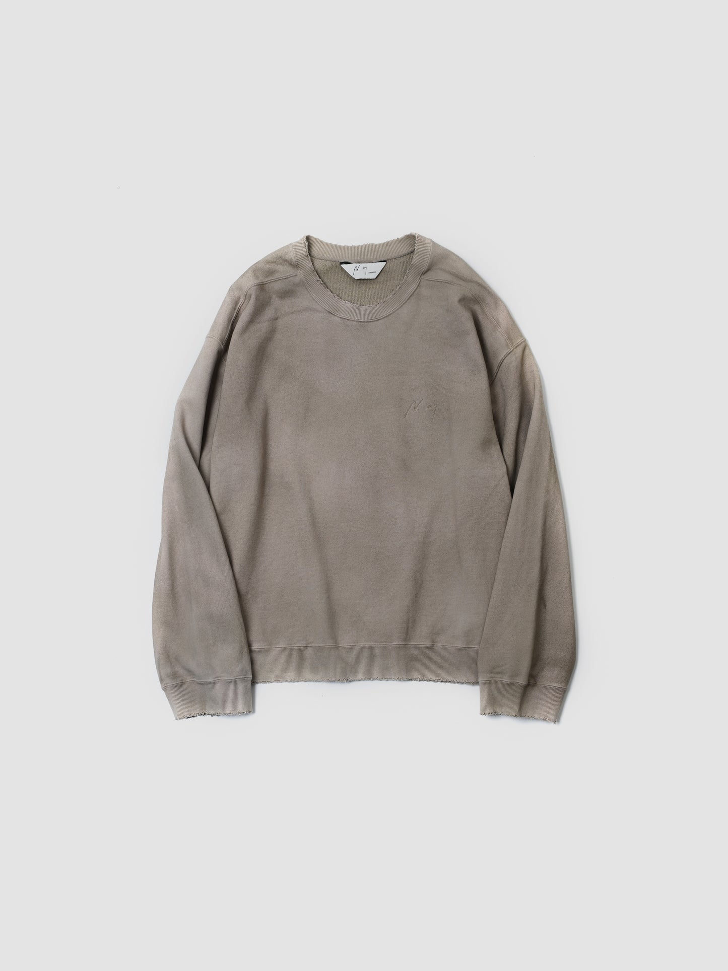 ANCELLM / UNEVENNESS SWEAT SHIRT -SAND