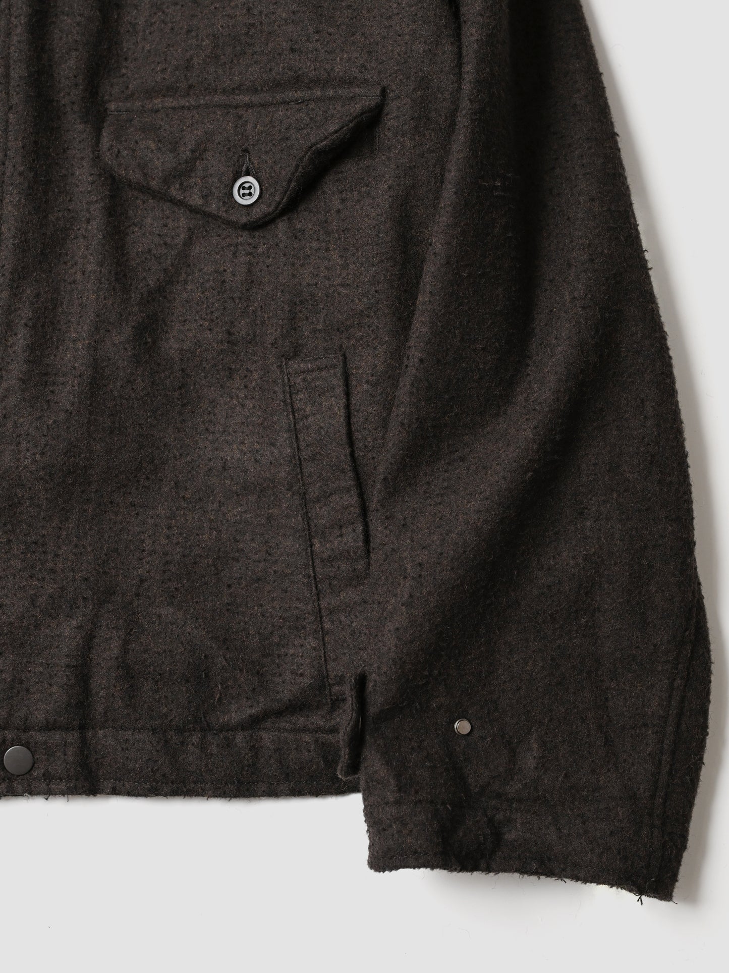 ANCELLM / PILLING WOOL DOUBLE BLOUSON -BROWN