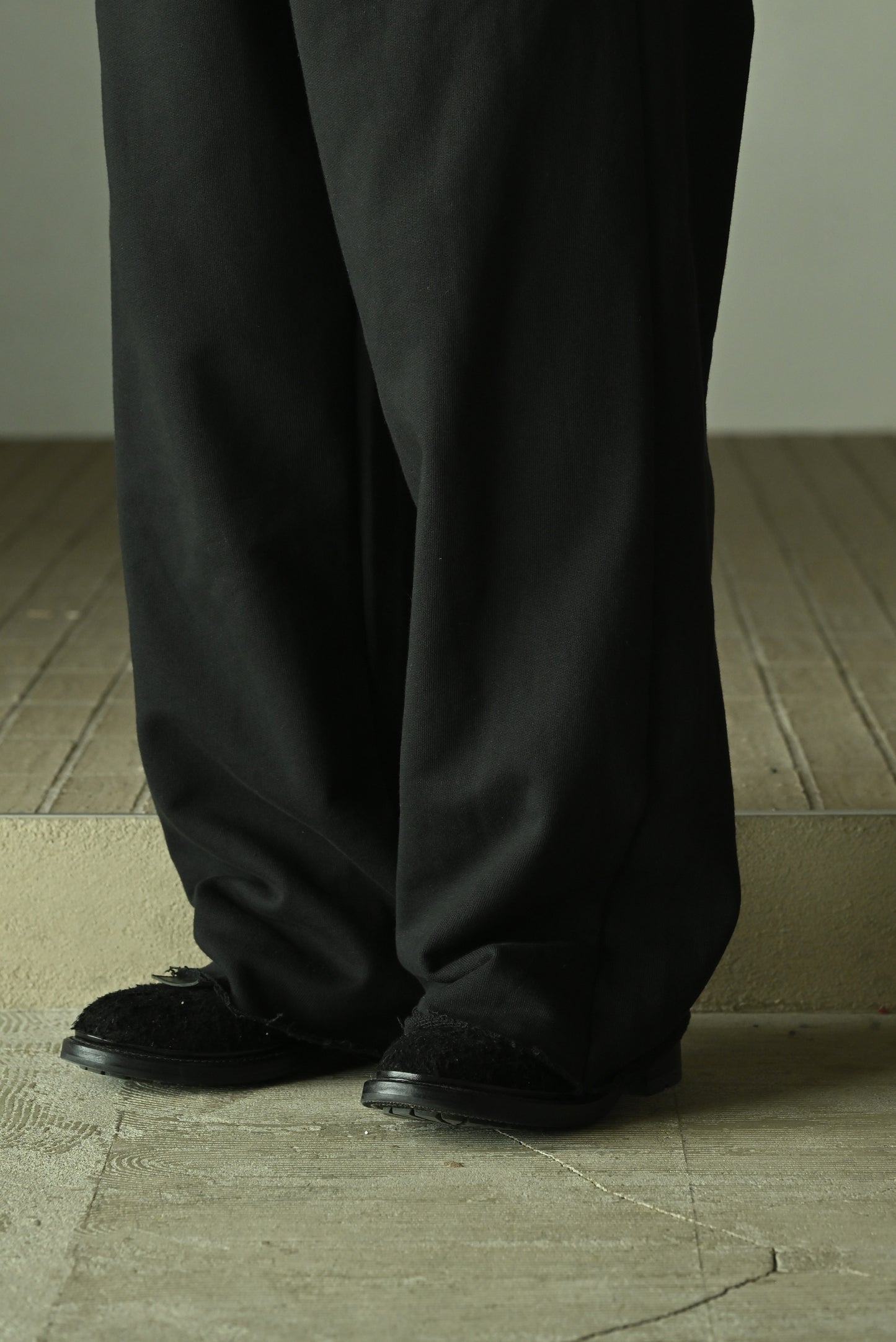 ANCELLM / SWEAT SLACKS -BLACK