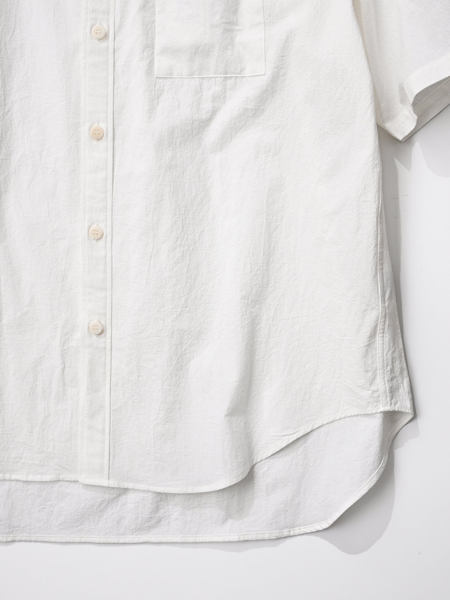 WHOWHAT / ORIGAMI POCKET SHIRT<SHORT SLEEVE> -WHITE