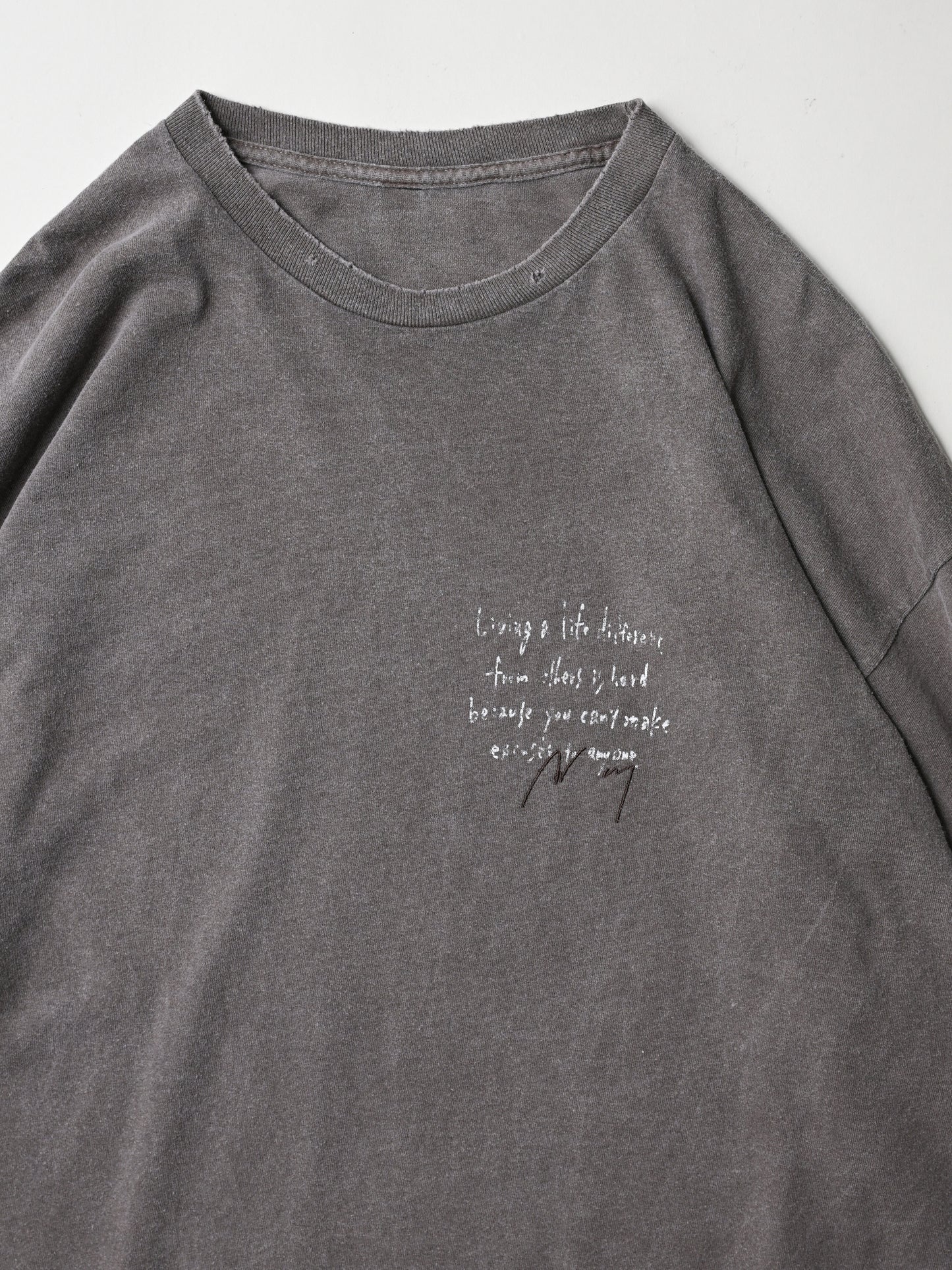 ANCELLM / MASSAGE L/S T-SHIRT -BROWN