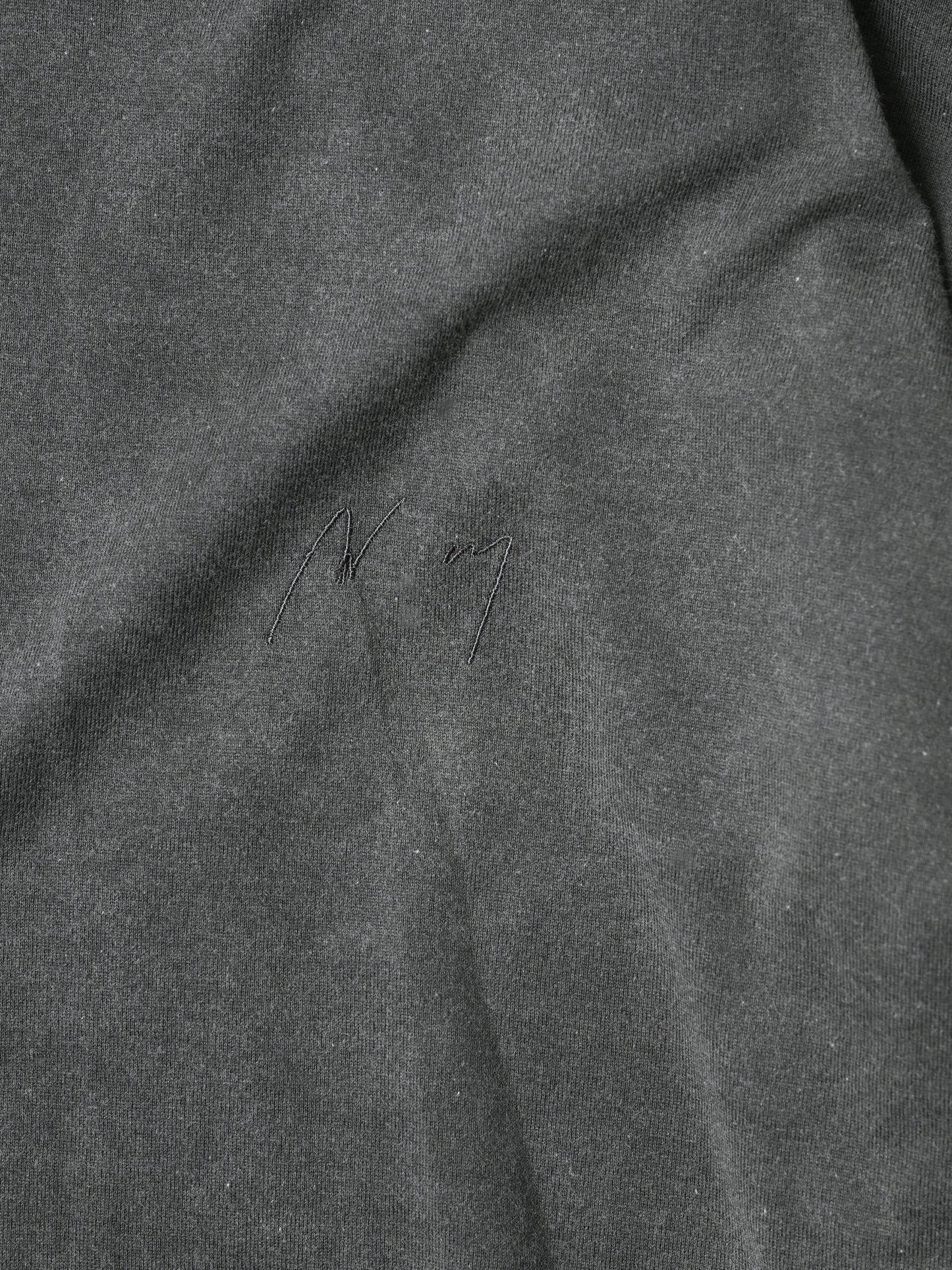 ANCELLM / UNEVENNESS LS T-SHIRT -BLACK