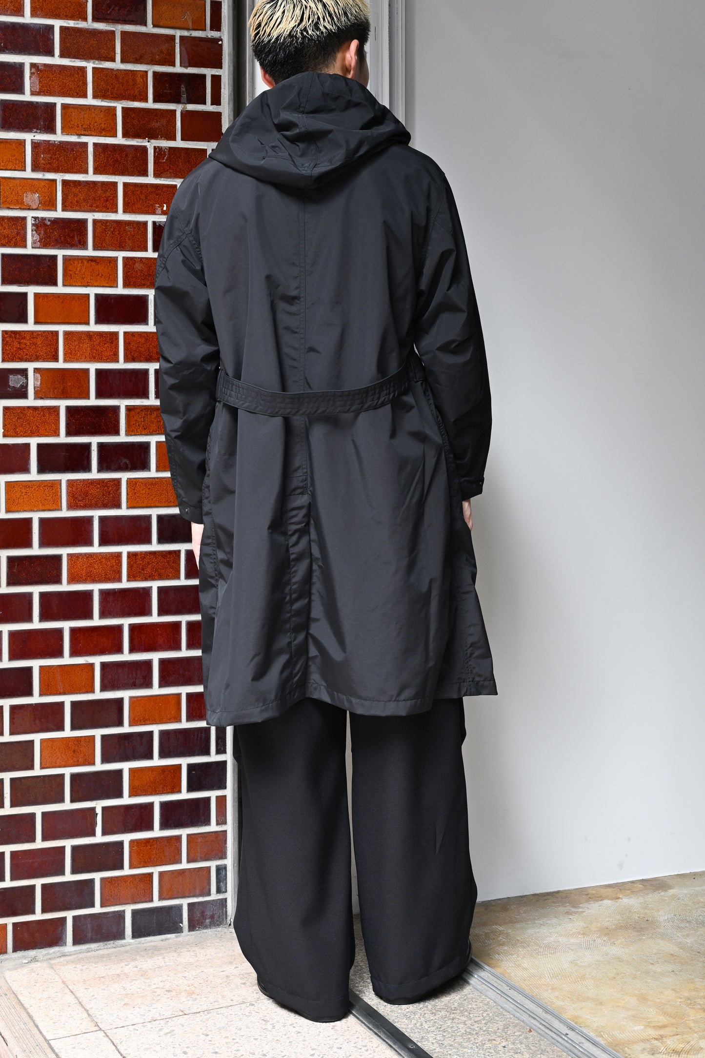 WHOWHAT / WEATHER PROOF COAT -BLACK
