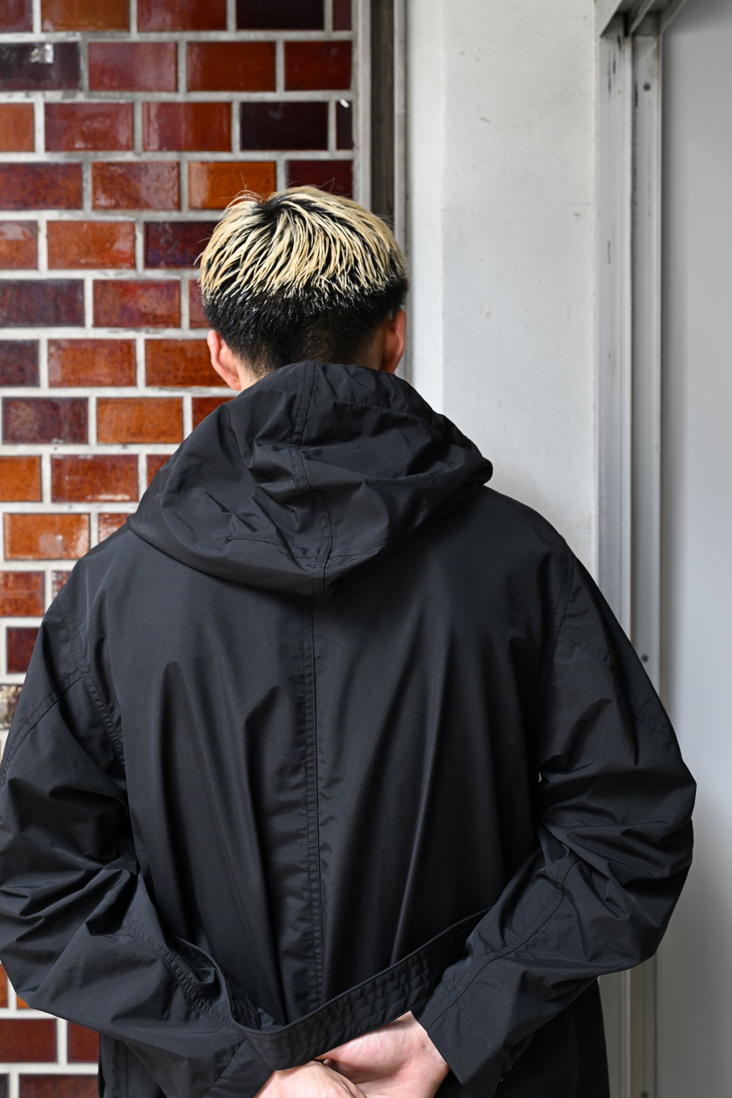 WHOWHAT / WEATHER PROOF COAT -BLACK