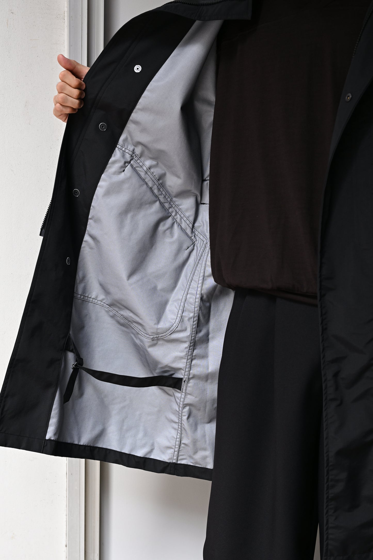WHOWHAT / WEATHER PROOF COAT -BLACK