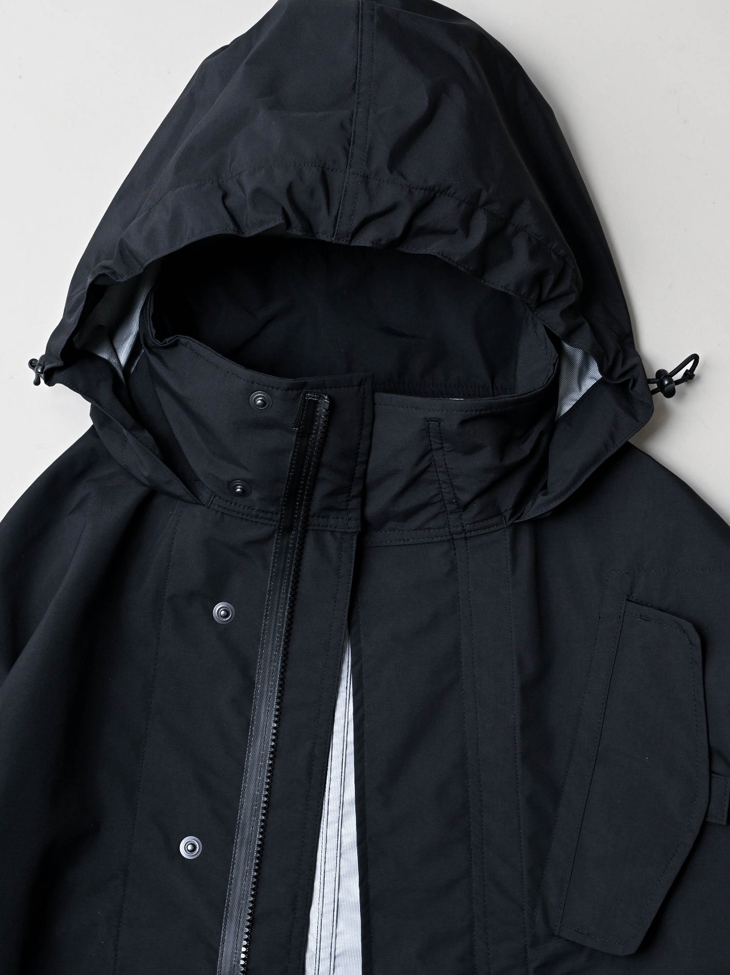 WHOWHAT / WEATHER PROOF COAT -BLACK