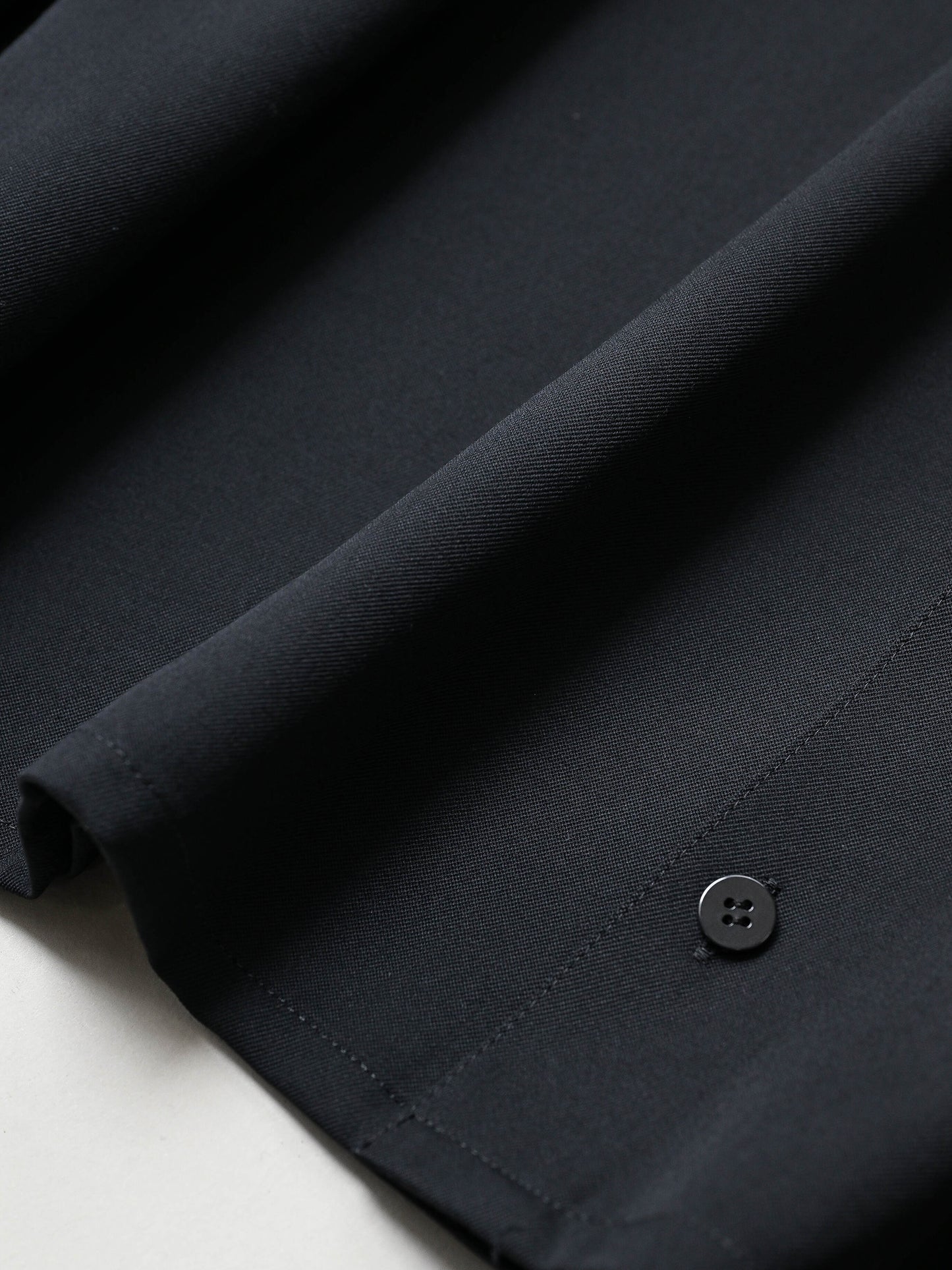 WHOWHAT / 5X SHIRT<SHORT LENGTH> -BLACK