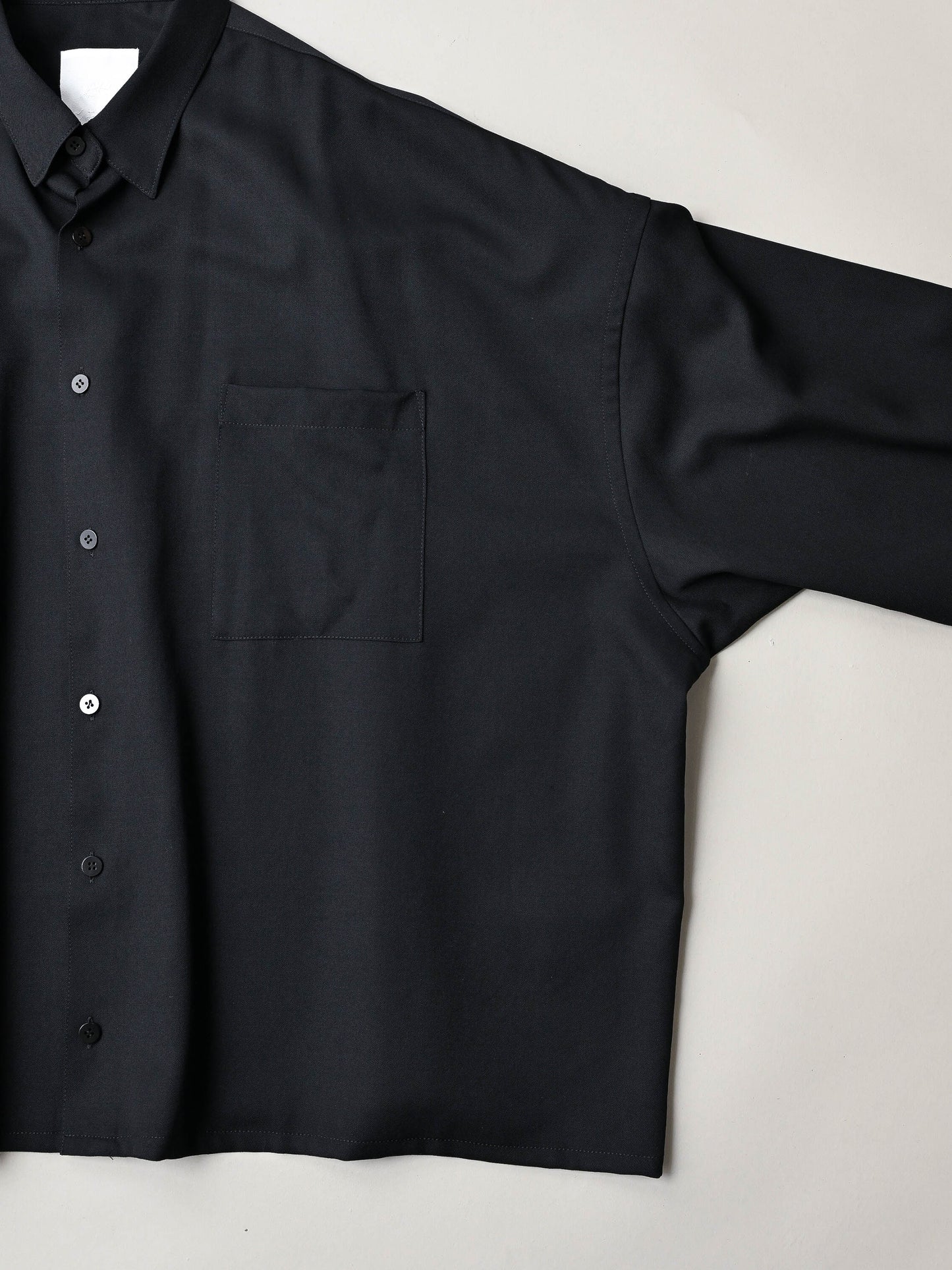 WHOWHAT / 5X SHIRT<SHORT LENGTH> -BLACK