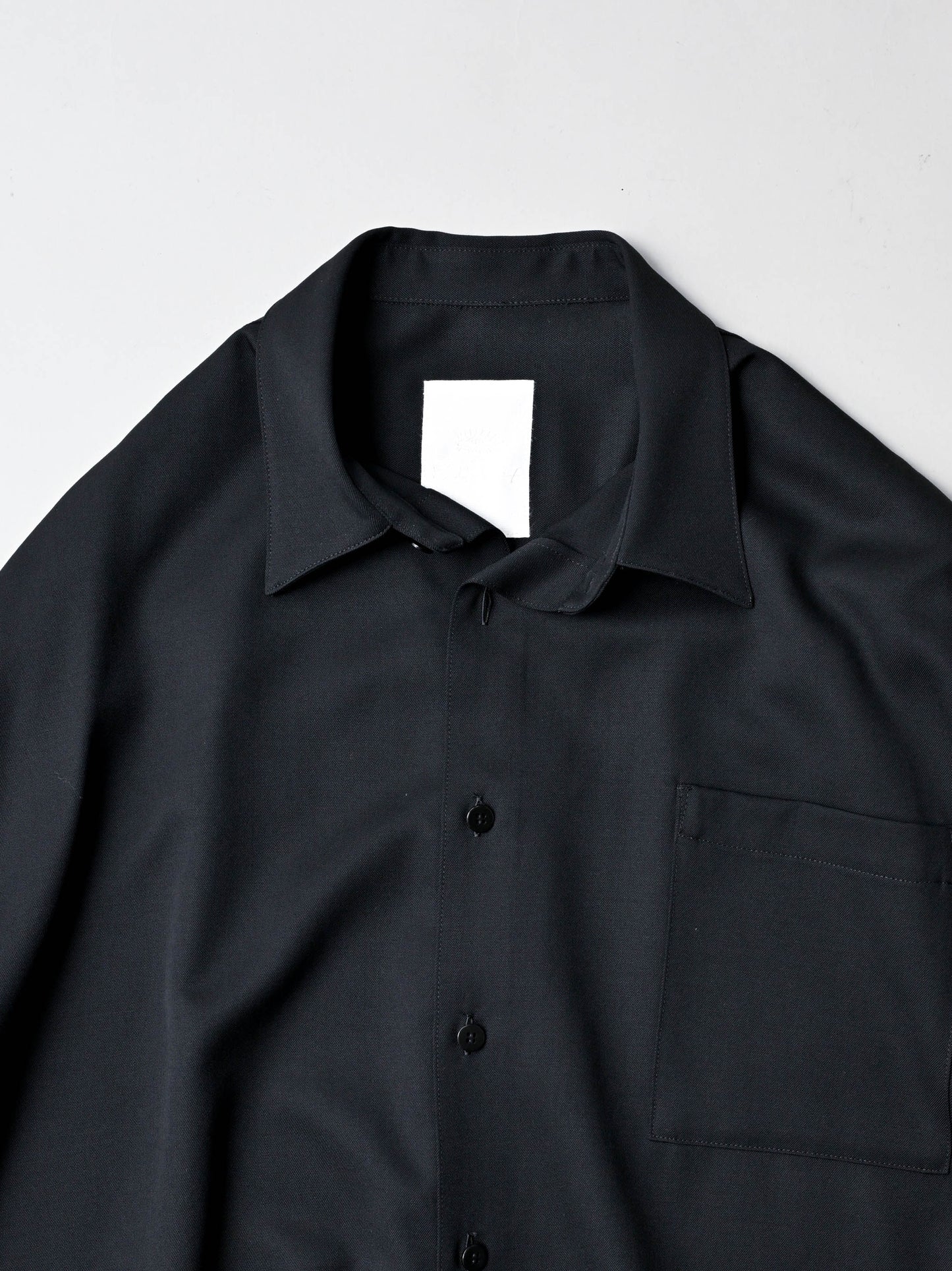 WHOWHAT / 5X SHIRT<SHORT LENGTH> -BLACK