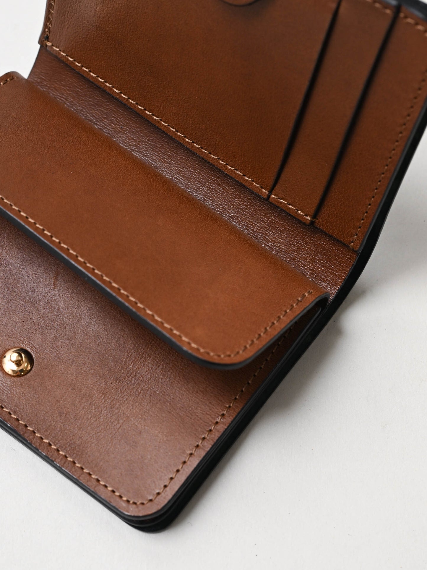 forme / Post wallet Cordovan -BLACK×BROWN