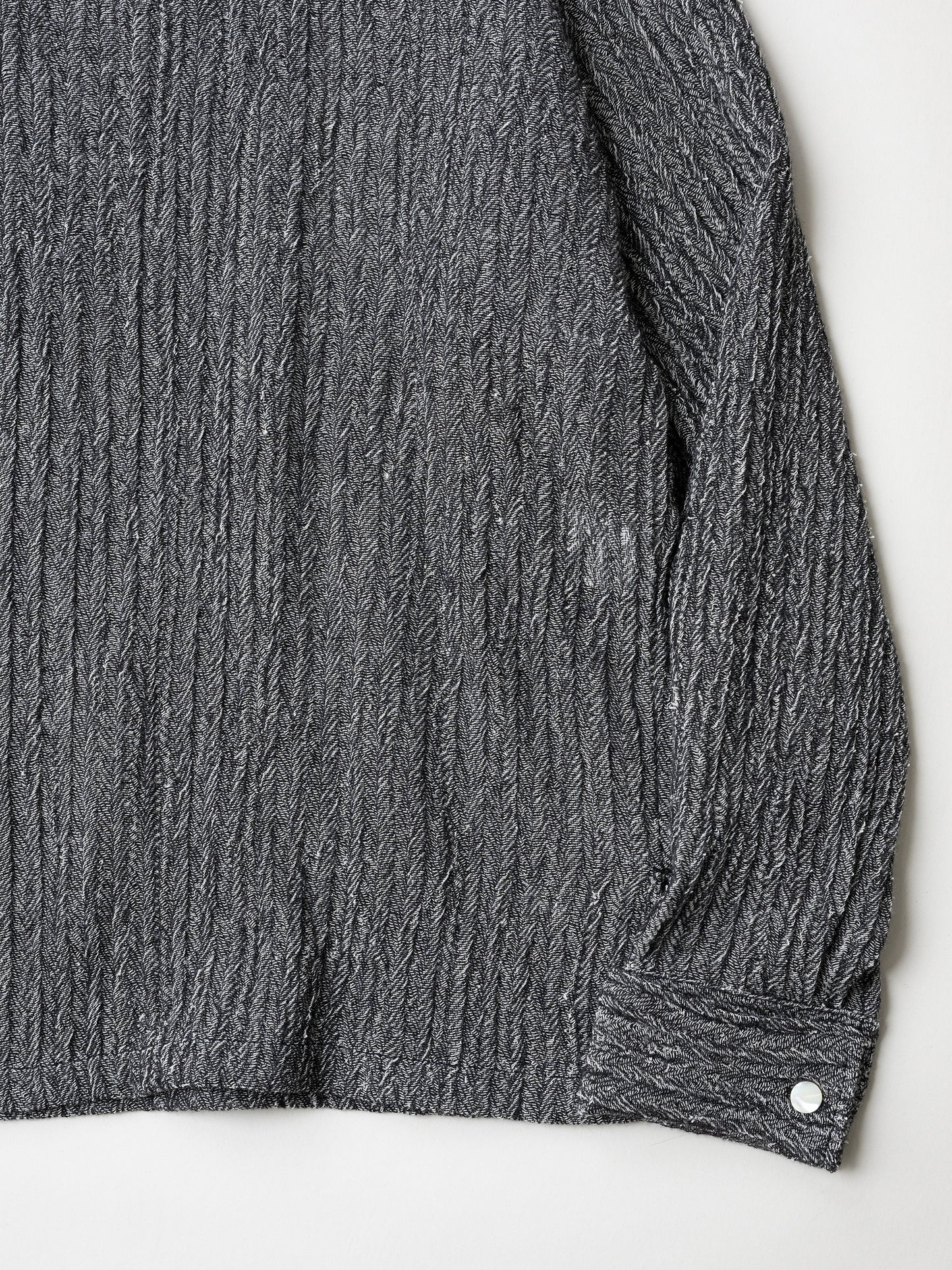 M's braque / TURTLENECK FRENCH CUFFS SHIRT -BLACK/NATURAL