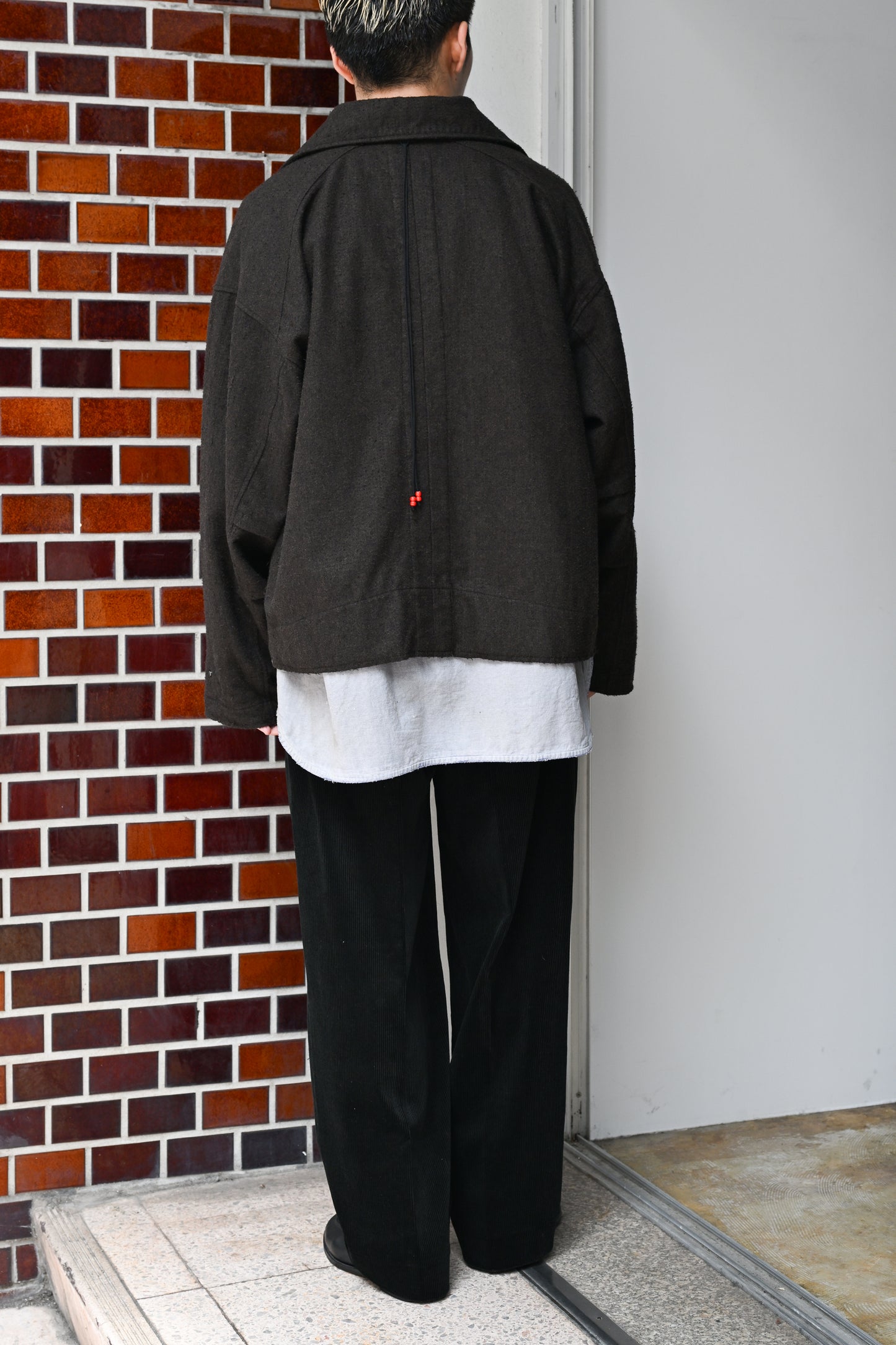 ANCELLM / PILLING WOOL DOUBLE BLOUSON -BROWN