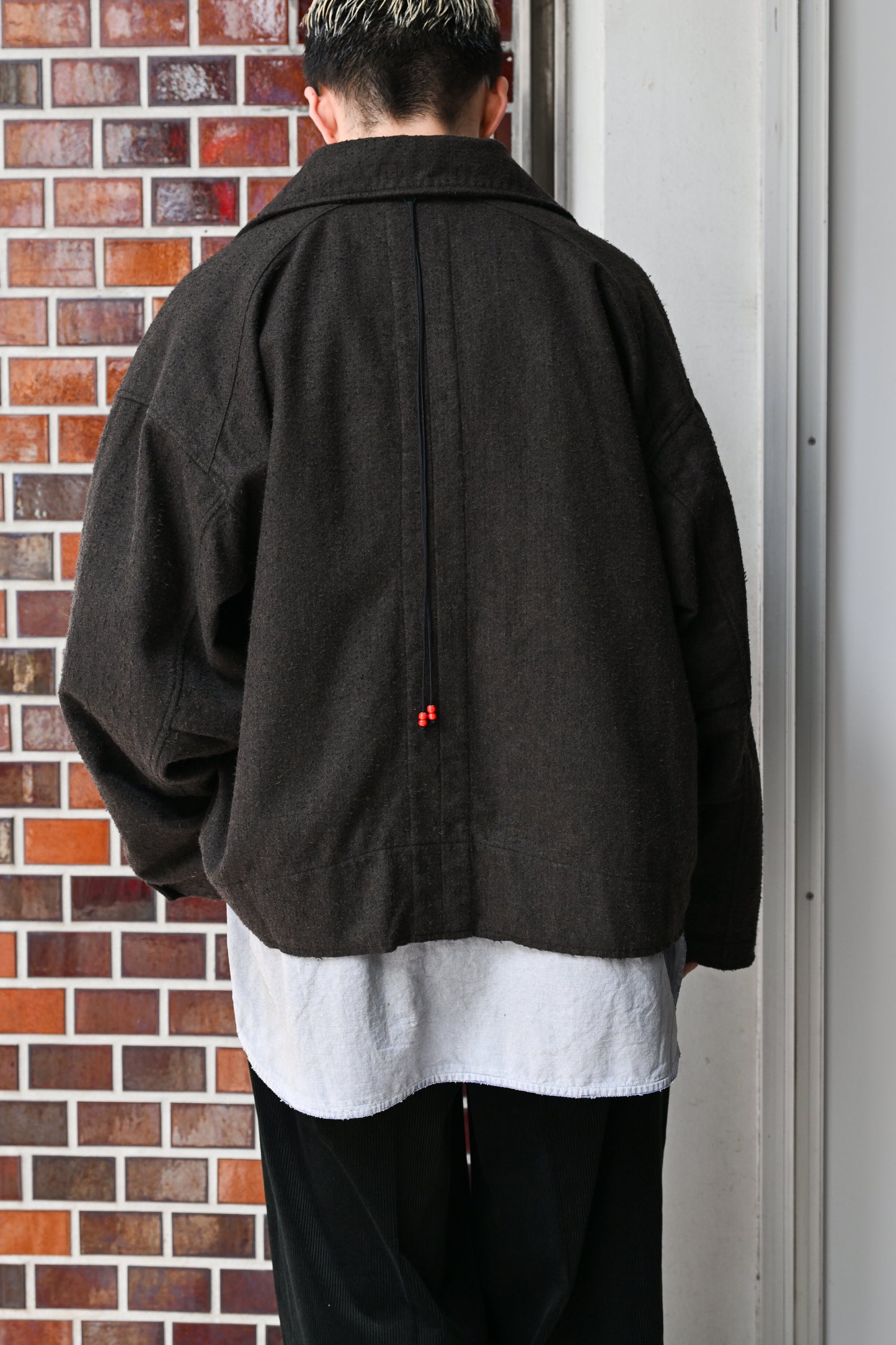 ANCELLM / PILLING WOOL DOUBLE BLOUSON -BROWN
