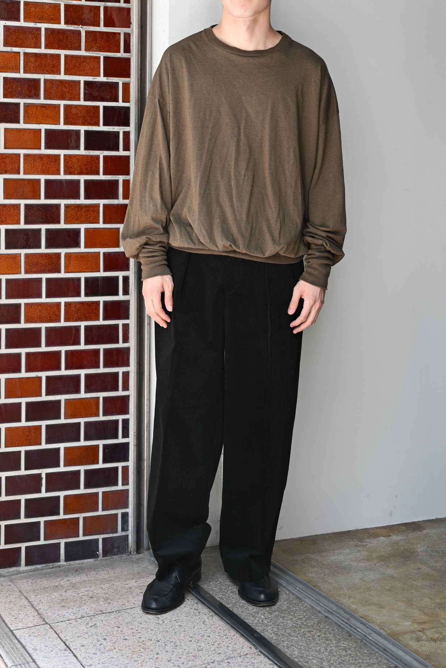 barbell object / bo top (loose) -KHAKI