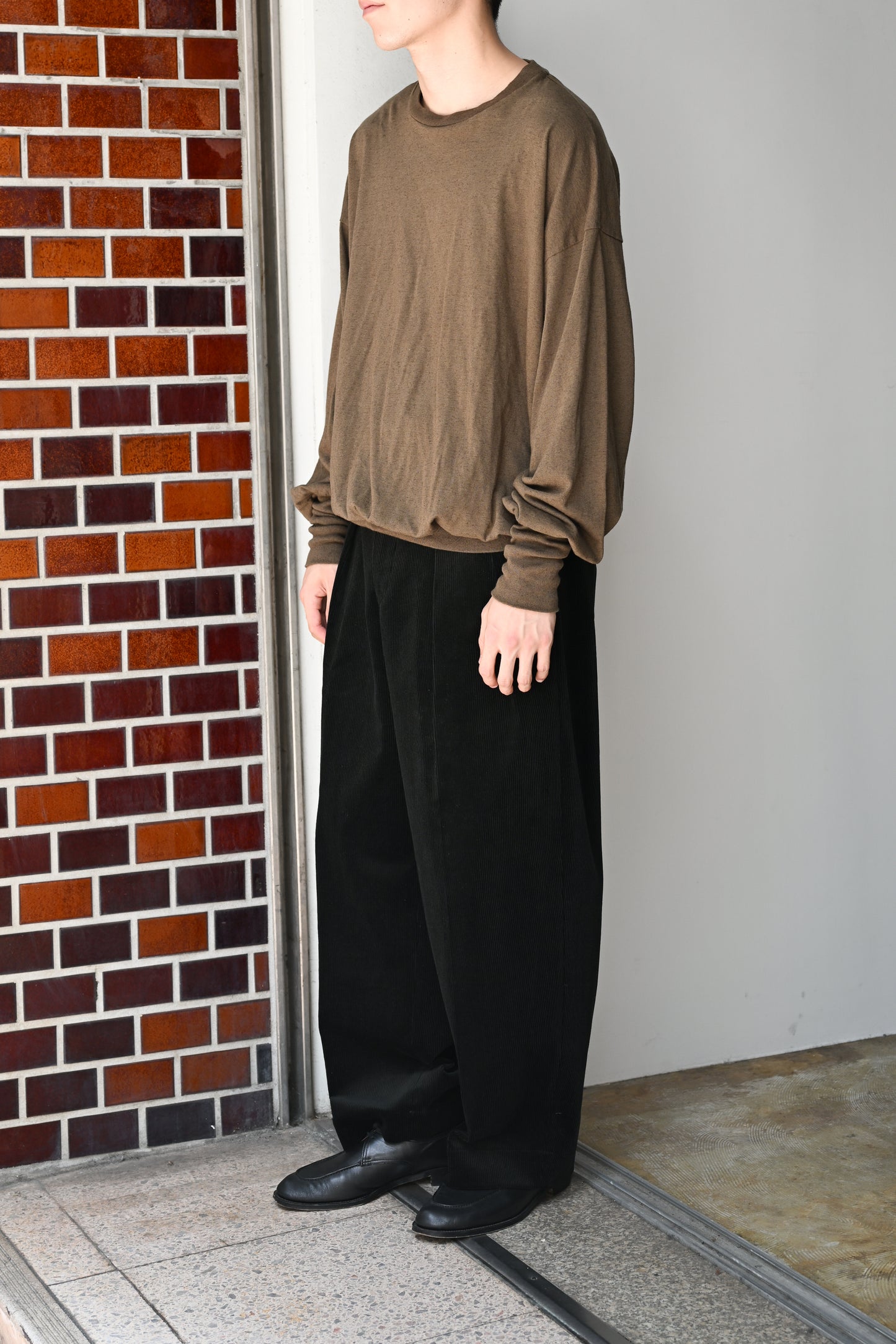 barbell object / bo top (loose) -KHAKI