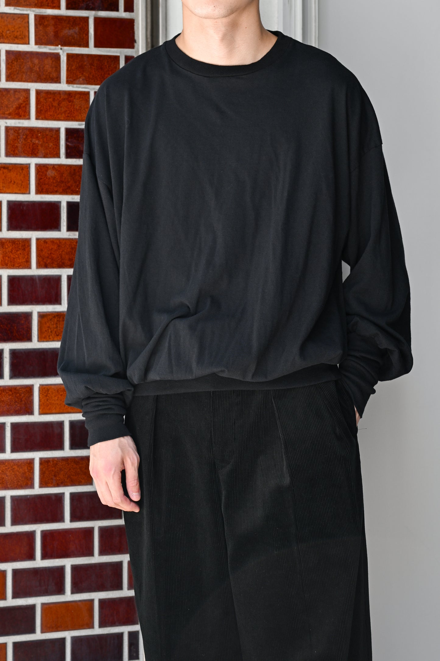 barbell object / bo top (loose) -BLACK