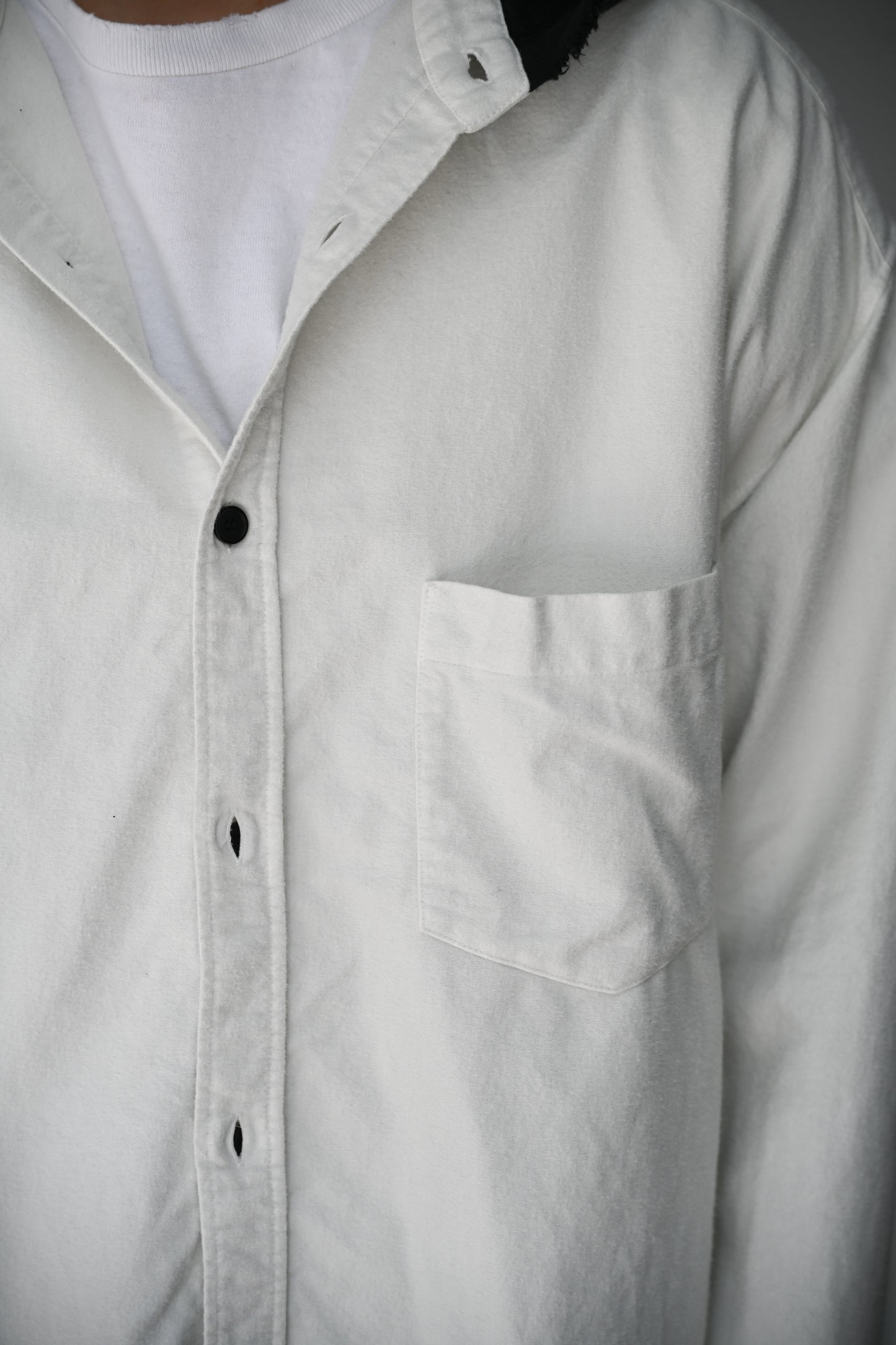 ANCELLM / HOODIE SHIRT -OFFWHITE