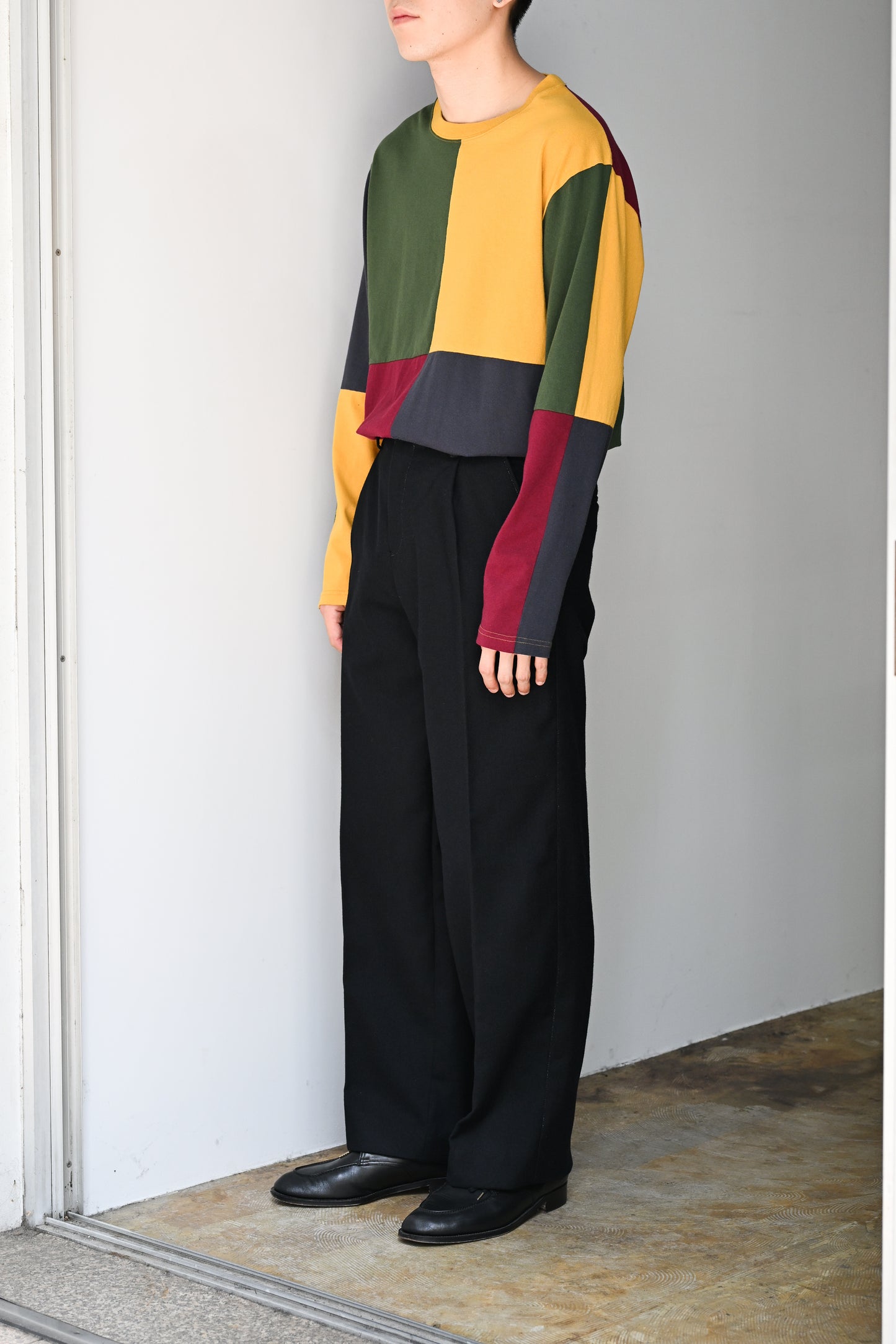A MACHINE / Lame Trousers in imitation of “Henry IV” (Henry IV) -BLACK