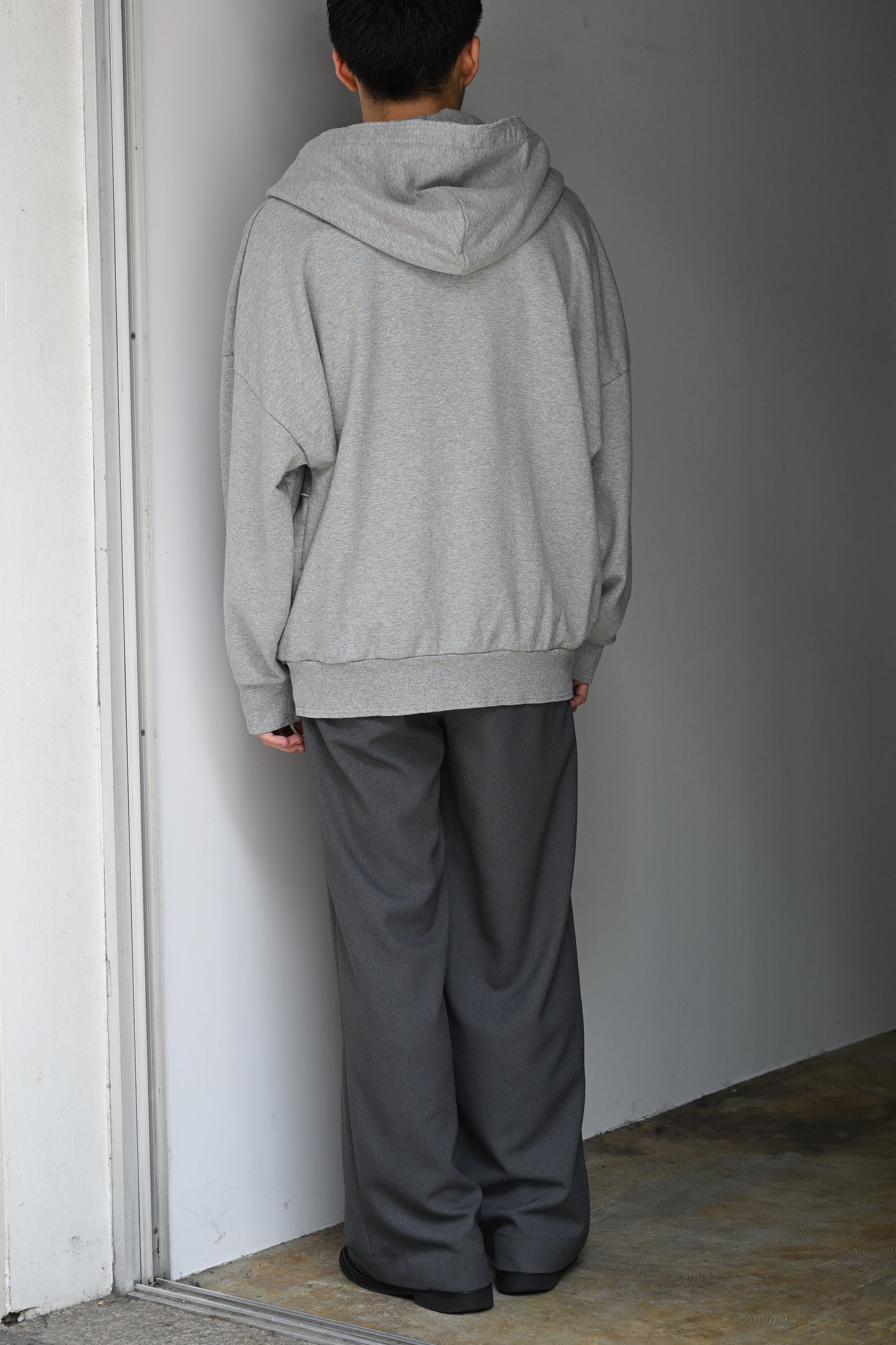 Antwort / CUT OFF ZIP HOODIE -HEATHER GRAY