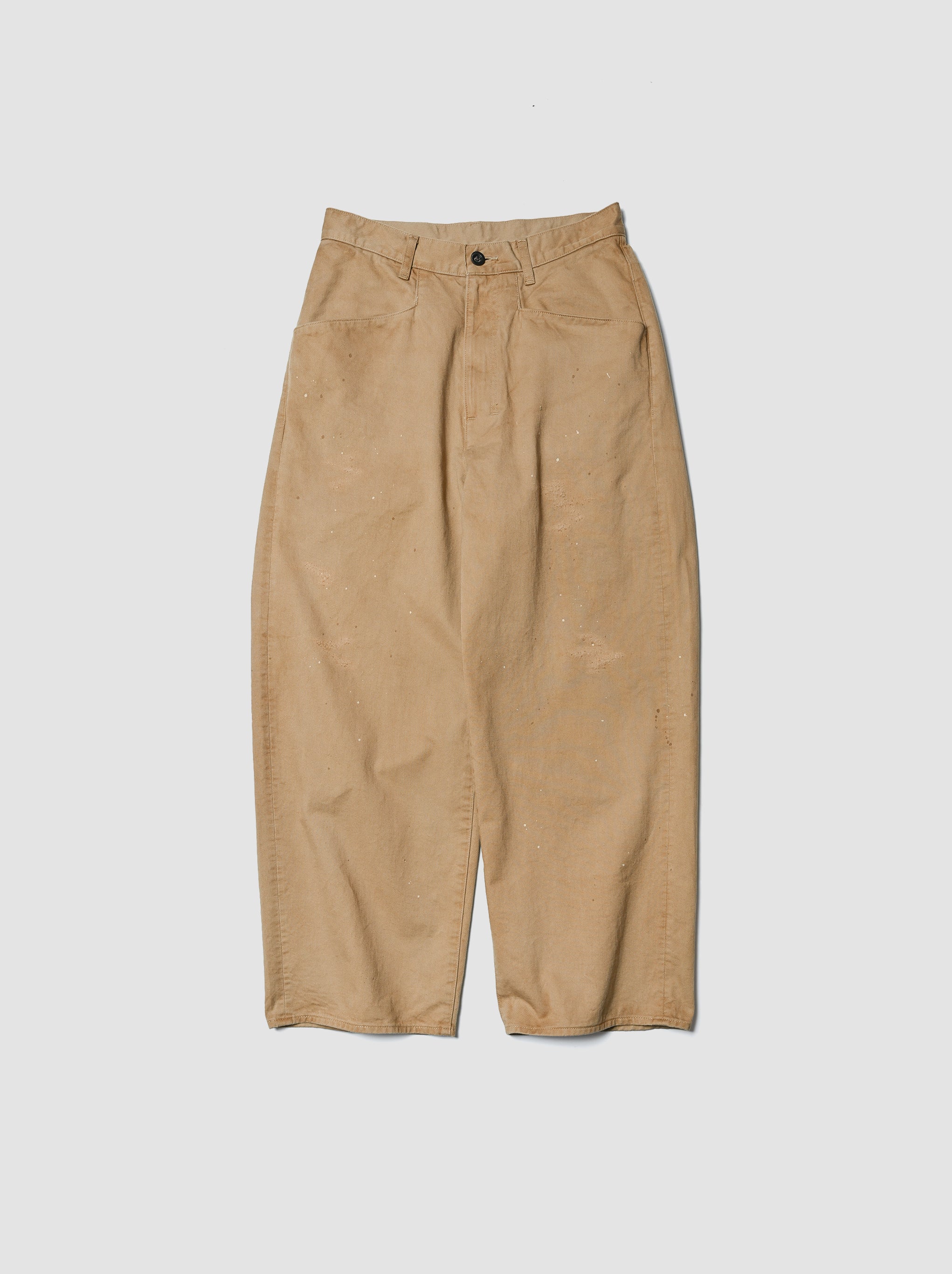 ANCELLM / AGING CHINO SLACKS -BEIGE