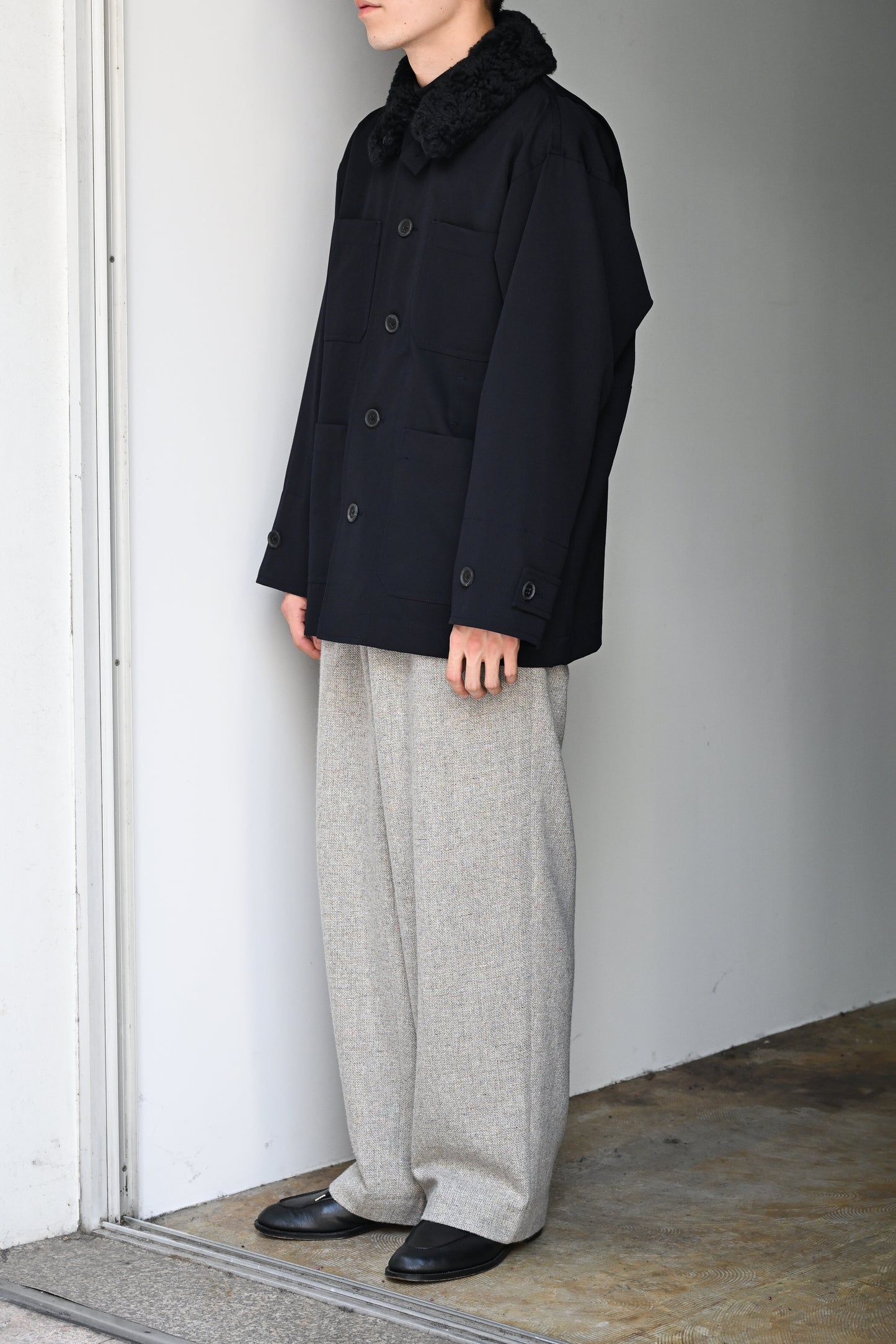 POSTELEGANT / Wool Blouson -NAVY