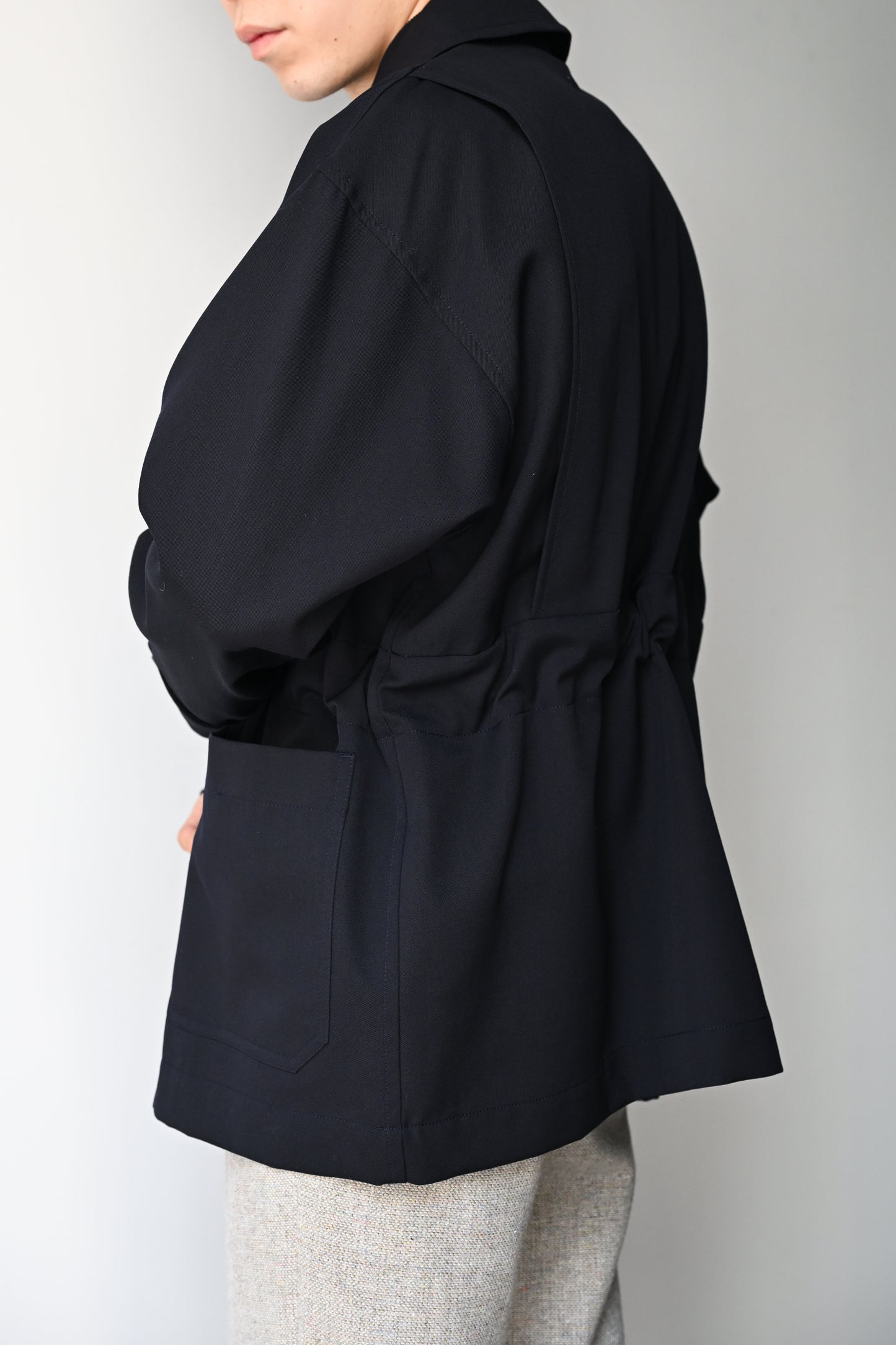 POSTELEGANT / Wool Blouson -NAVY