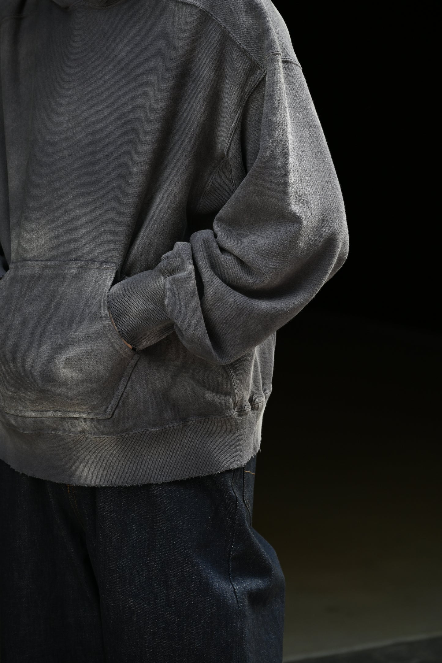 ANCELLM / SWITCHING HOODIE -BLACK