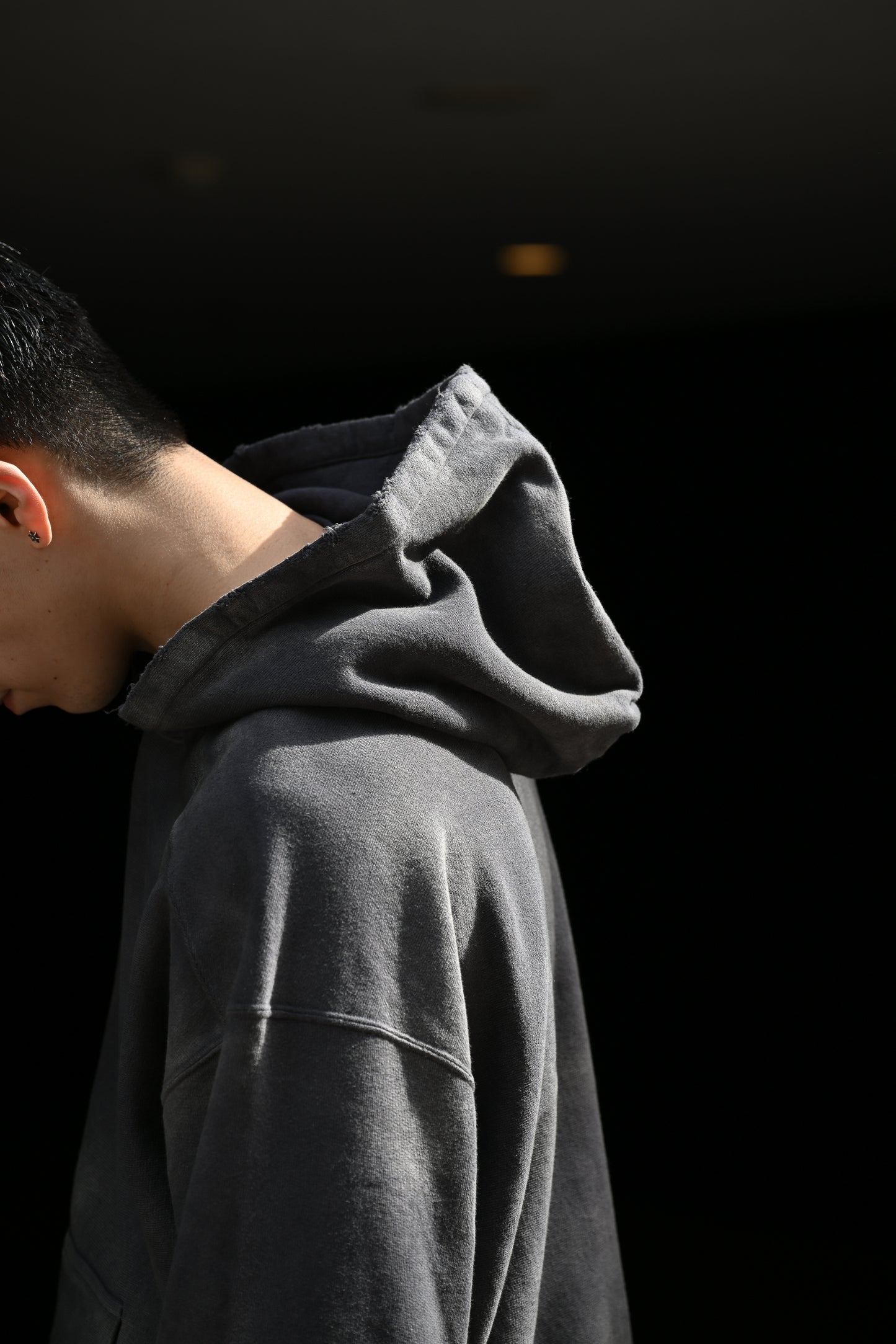 ANCELLM / SWITCHING HOODIE -BLACK