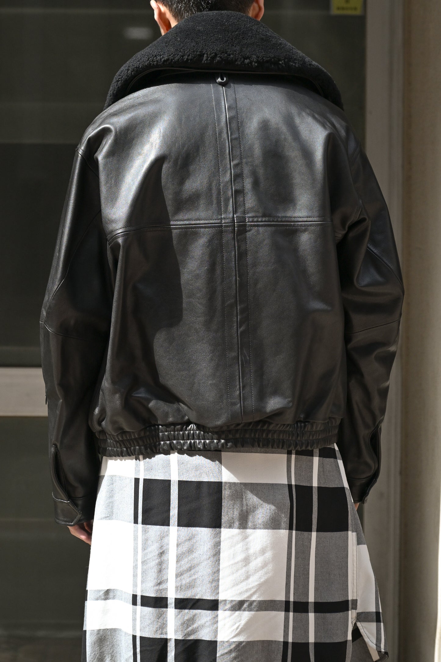 Afiit / LEATHER JACKET -BLACK