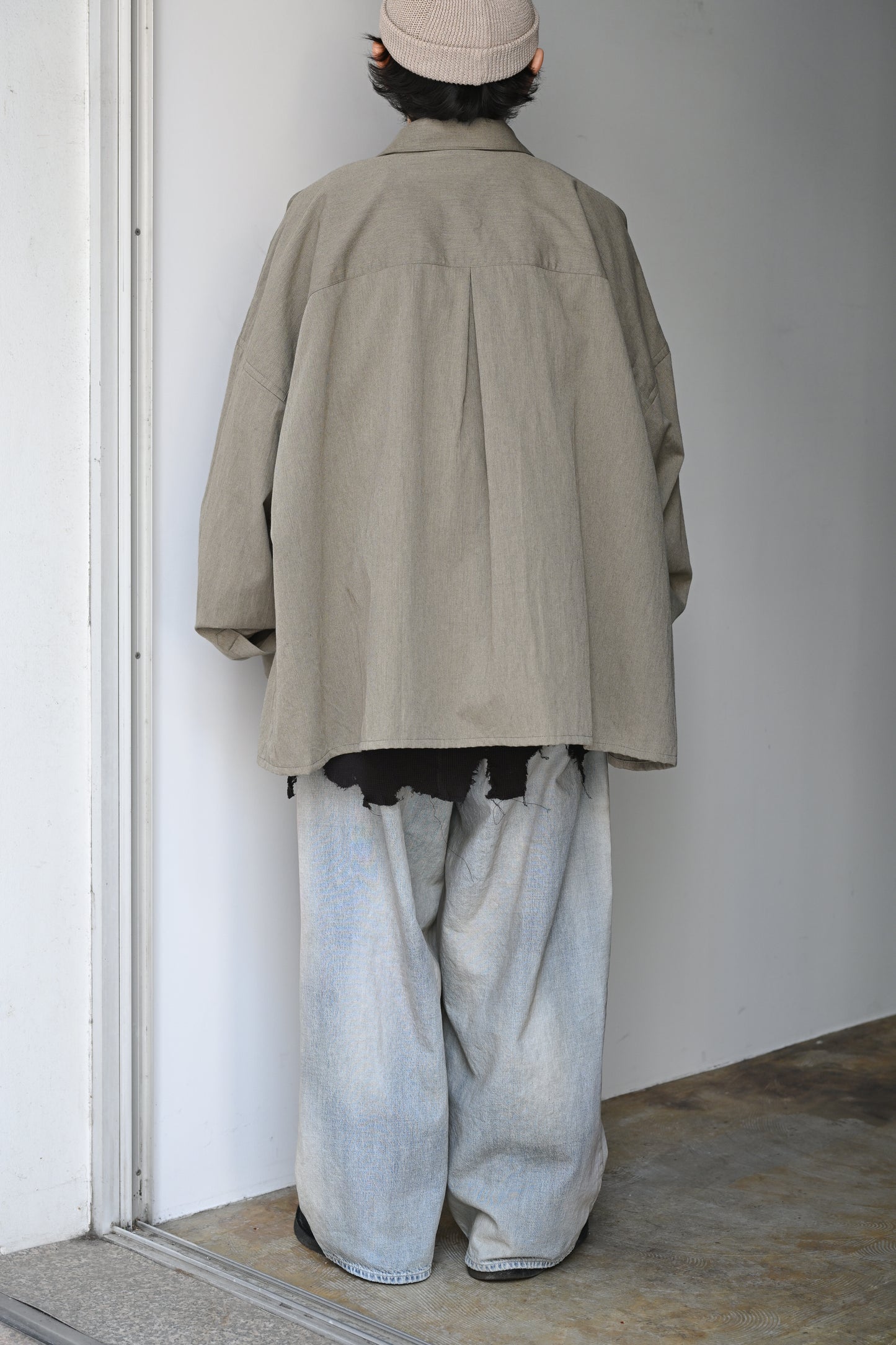 ANCELLM / DAMAGE WAFFLE TANK -D.BROWN