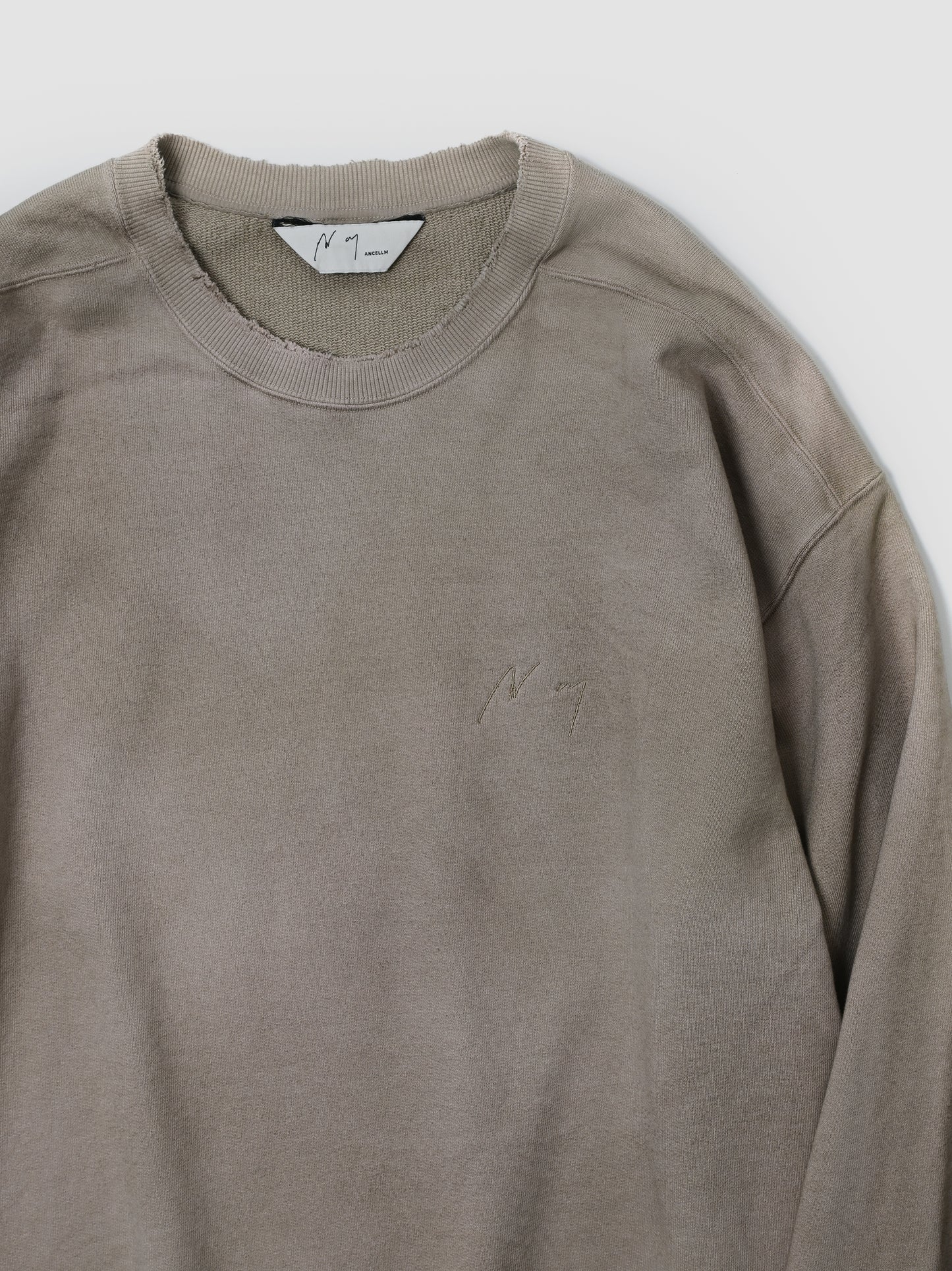 ANCELLM / UNEVENNESS SWEAT SHIRT -SAND