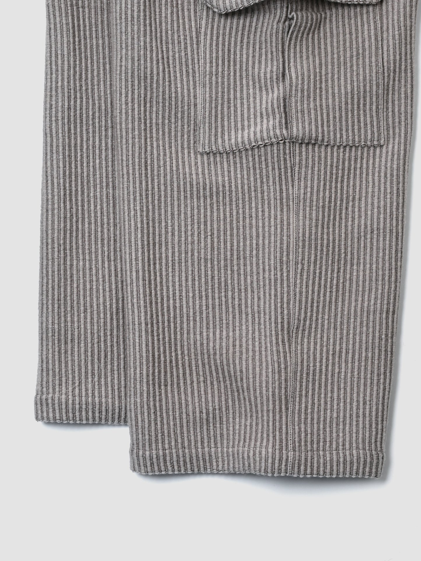 ANCELLM / WOOL CORDUROY CARGO SLACKS -SAND