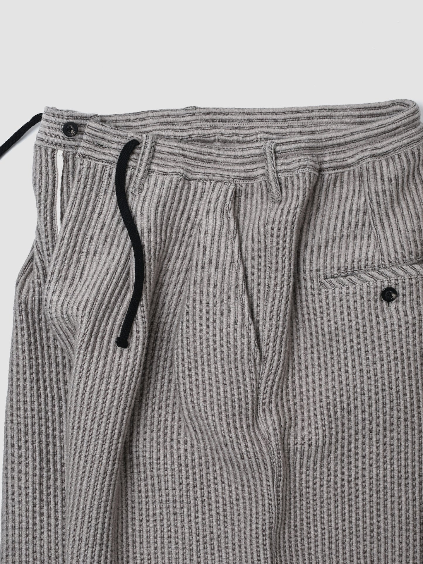 ANCELLM / WOOL CORDUROY CARGO SLACKS -SAND