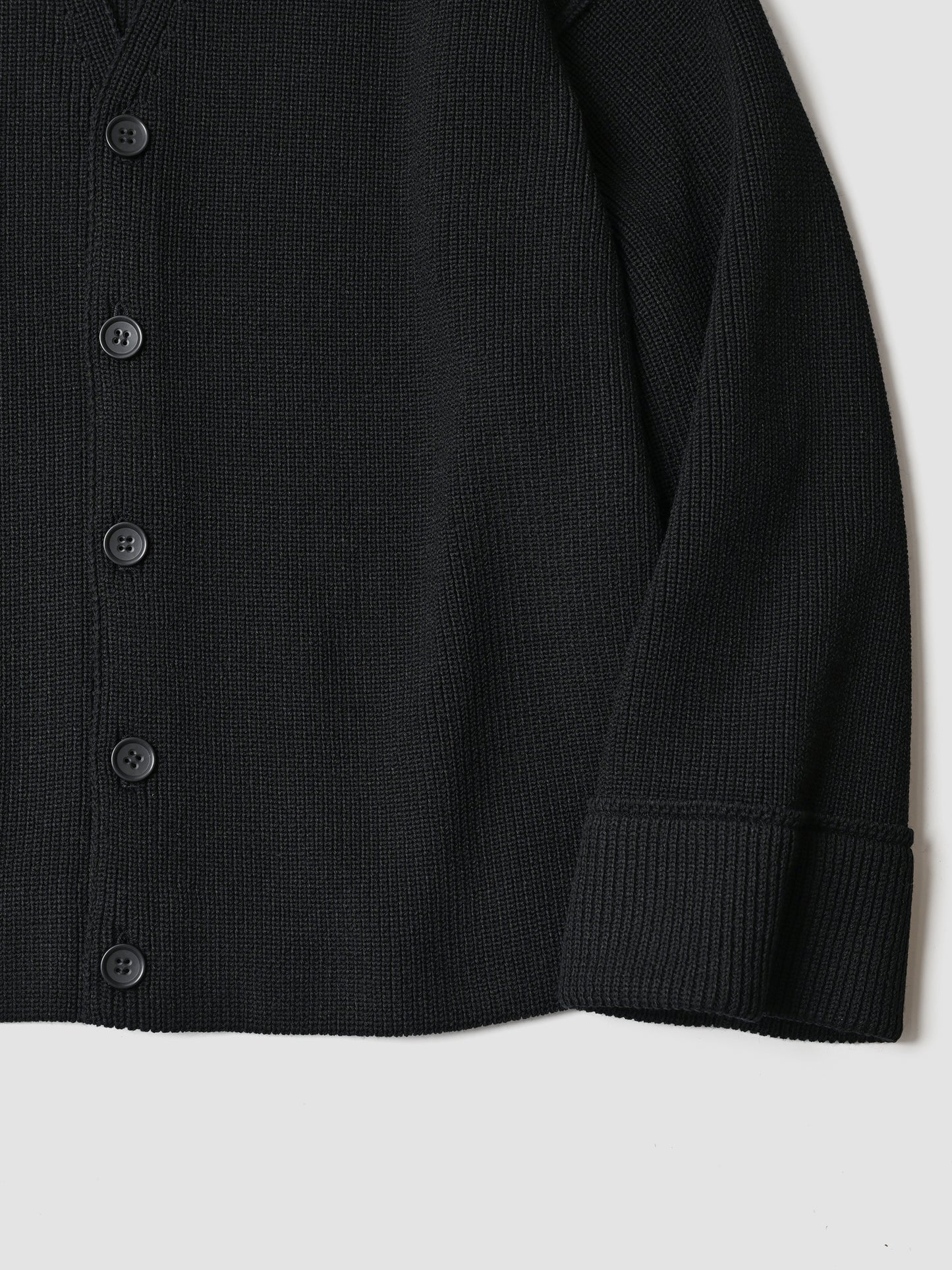 Antwort / DROP KNIT CARDIGAN -BLACK