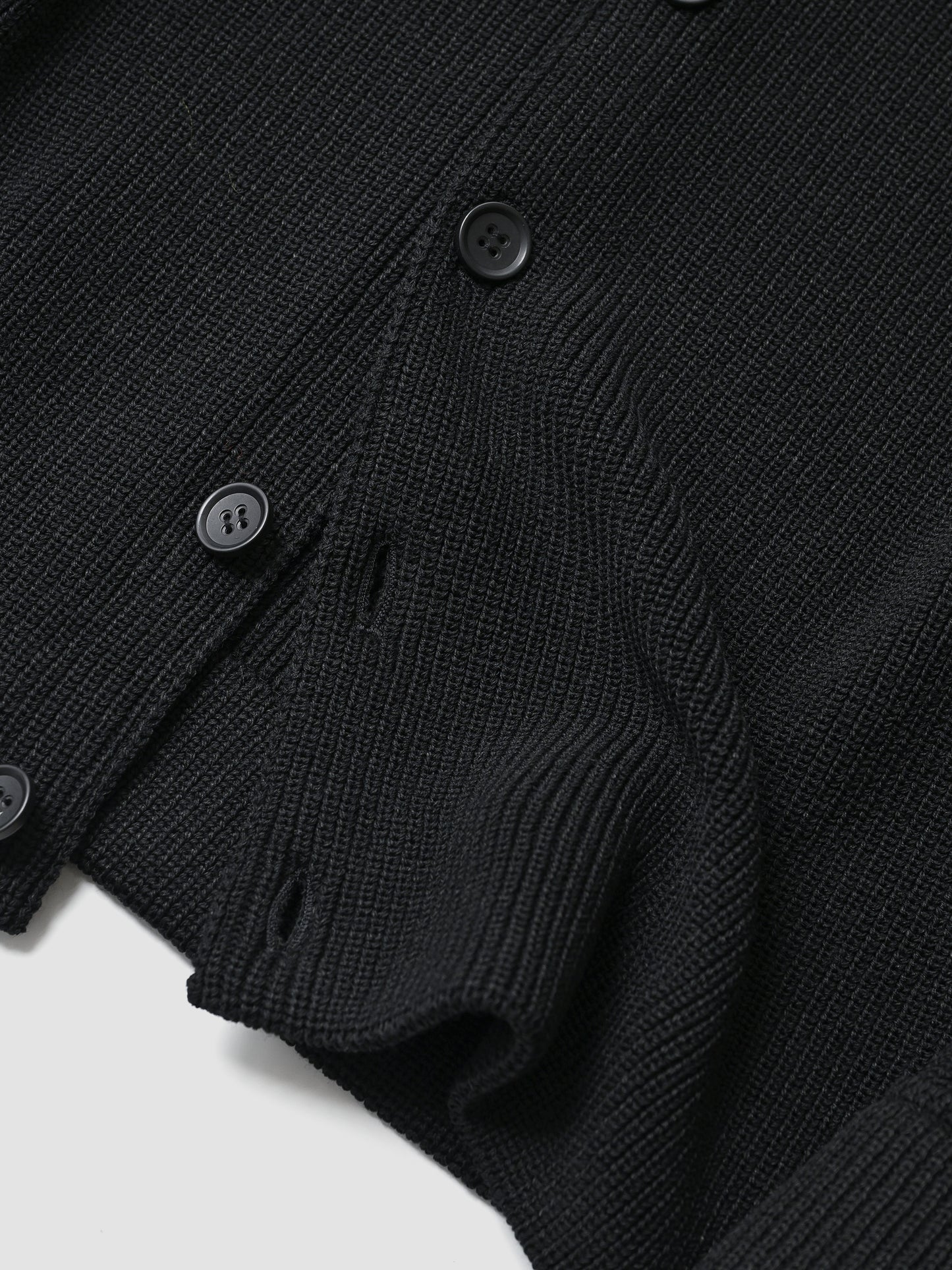 Antwort / DROP KNIT CARDIGAN -BLACK