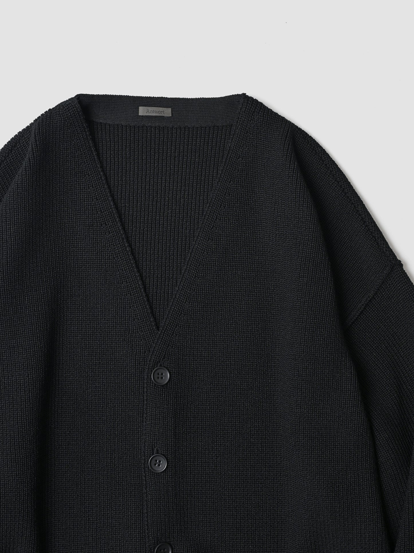 Antwort / DROP KNIT CARDIGAN -BLACK