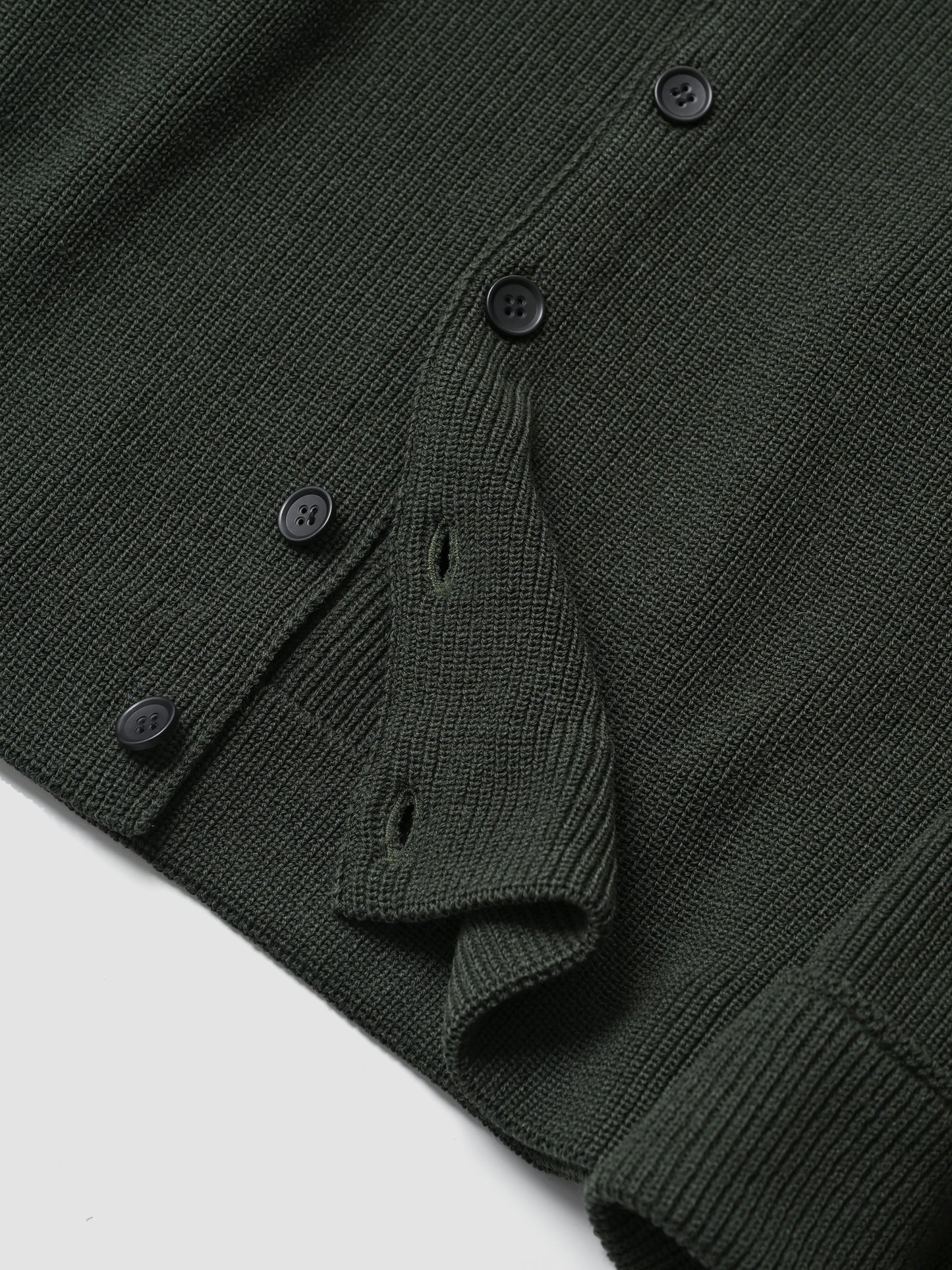 Antwort / DROP KNIT CARDIGAN -DARK GREEN