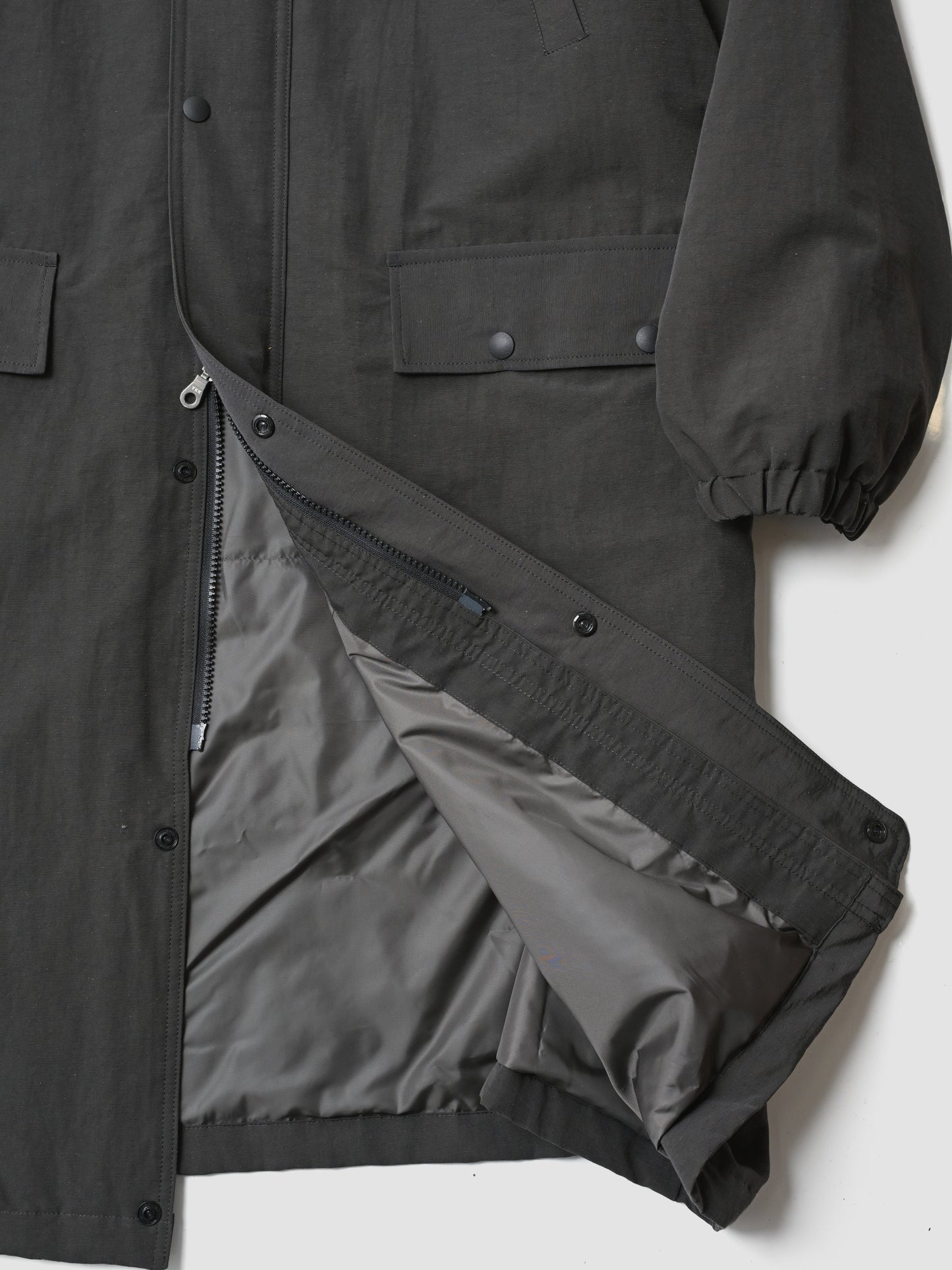 barbell object / padded coat -BLACK