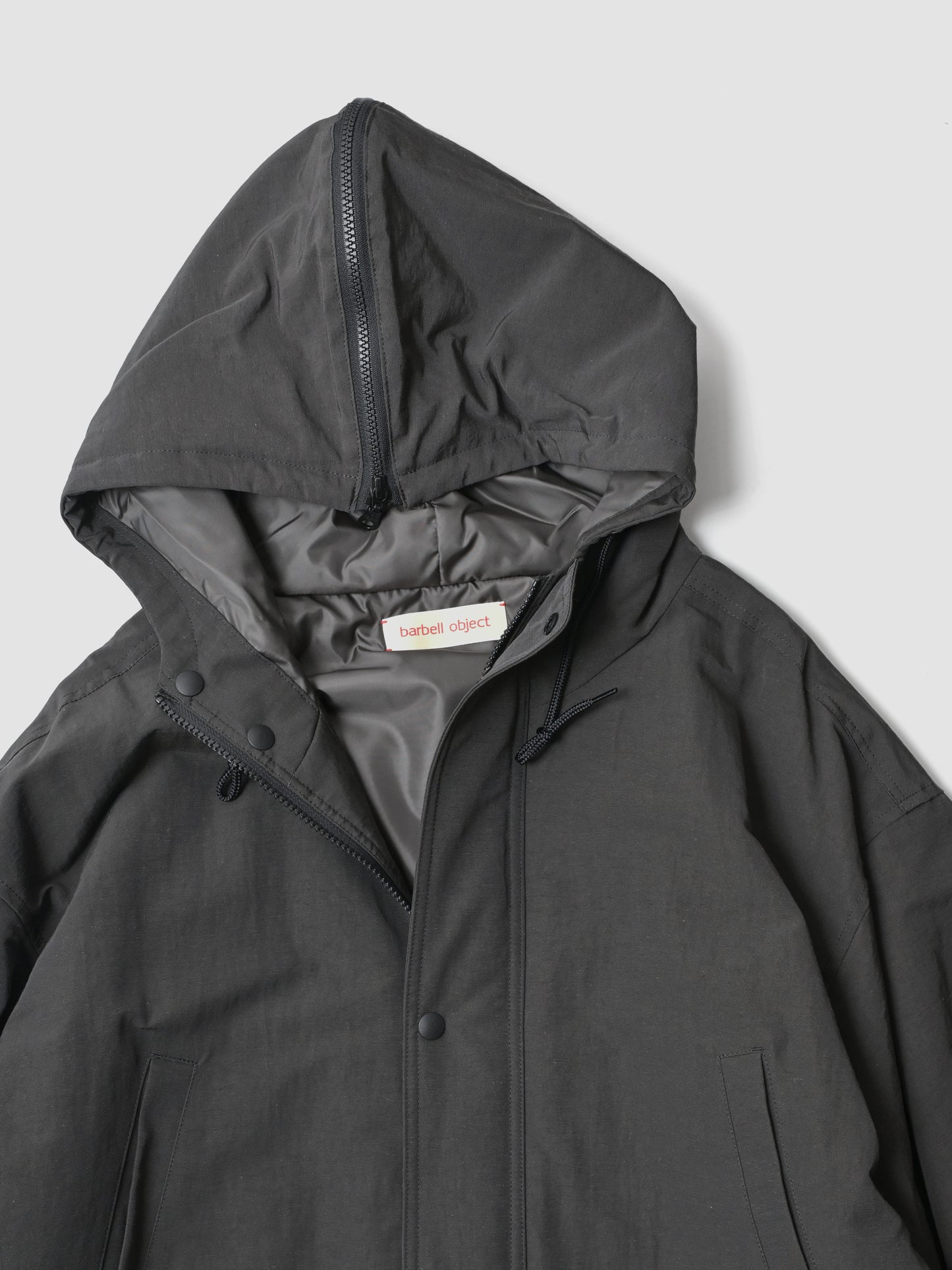 barbell object / padded coat -BLACK