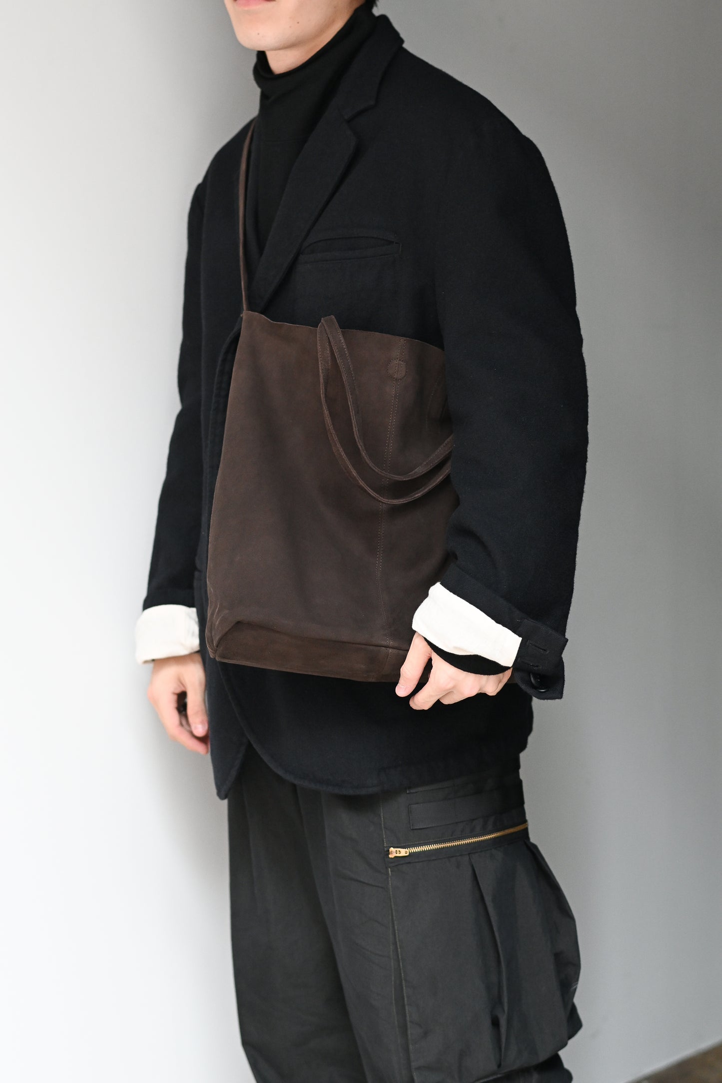 Morphée / 3WAY LARGE TOTE(OIL SUEDE)-DARK CHOCO