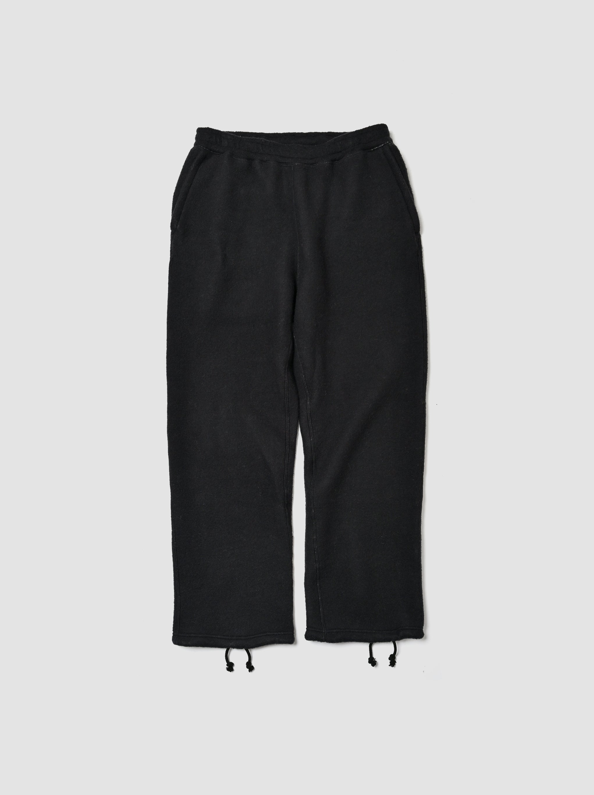 WHOWHAT / WOOL×COTTON SWEAT PANTS -BLACK